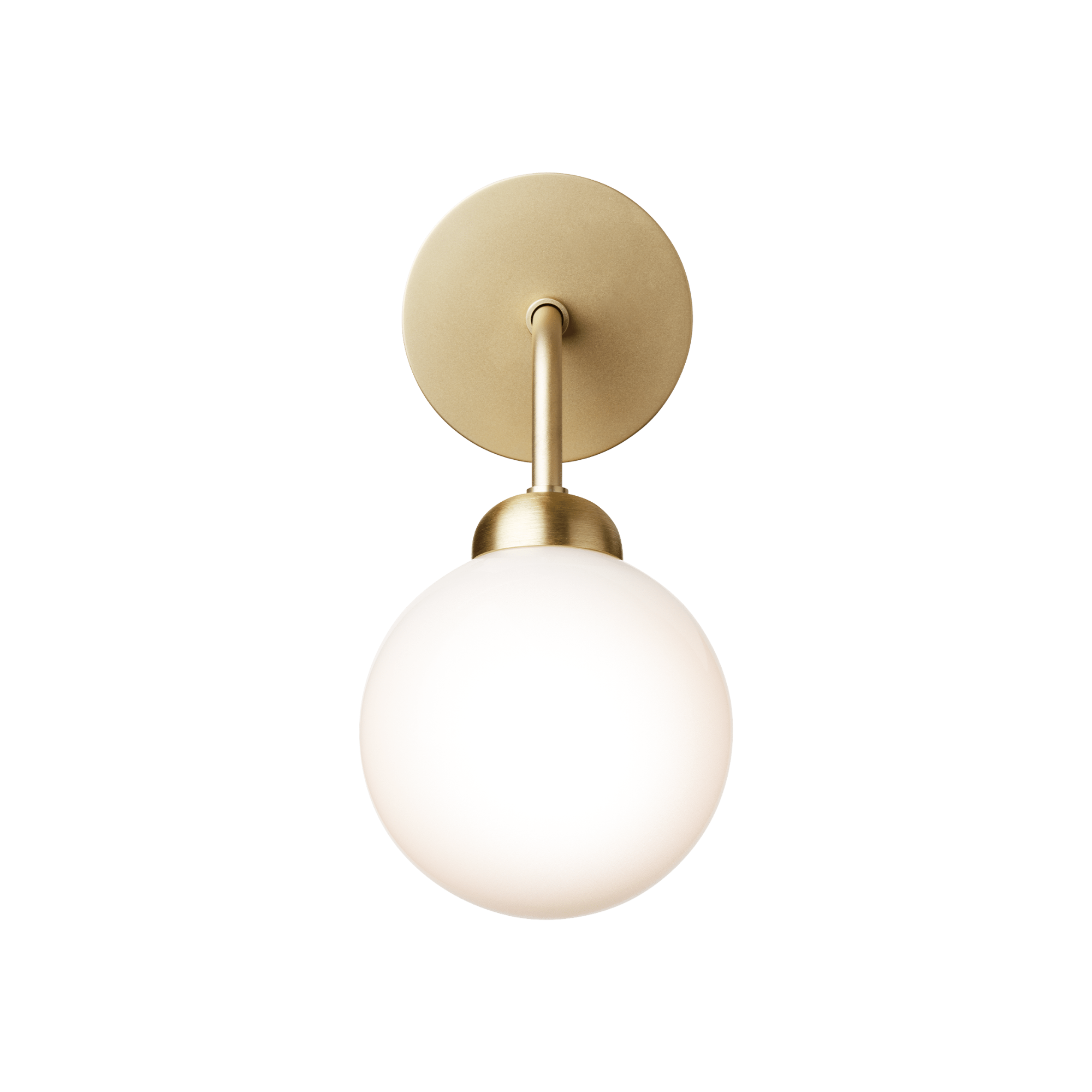 Nuura Apiales Wall Light - Brushed Brass & Opal Glass