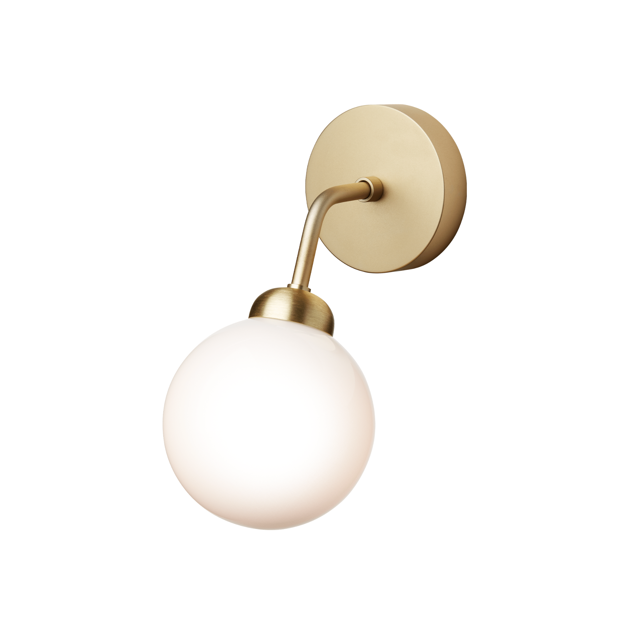 Nuura Apiales Wall Light - Brushed Brass & Opal Glass