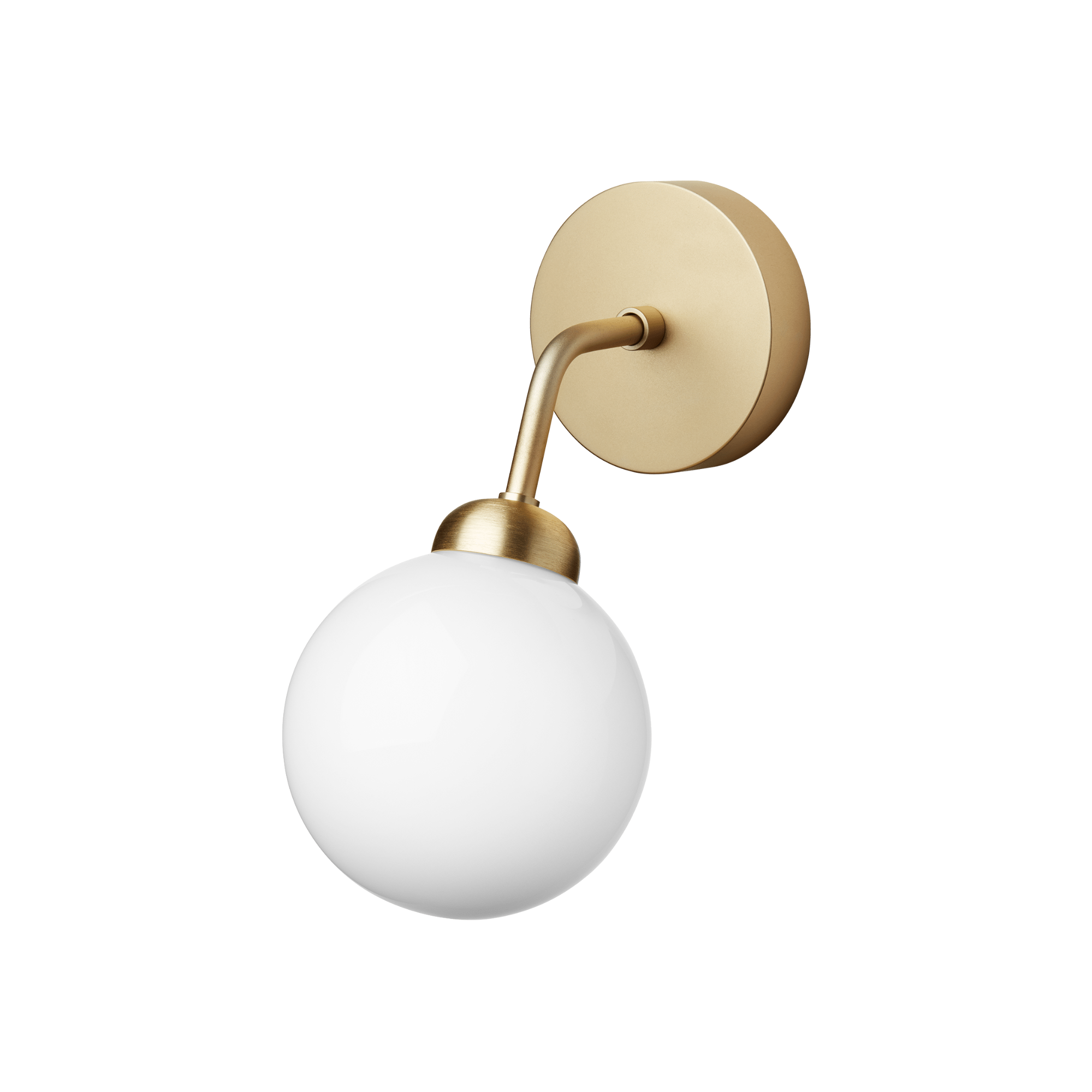 Nuura Apiales Wall Light - Brushed Brass & Opal Glass