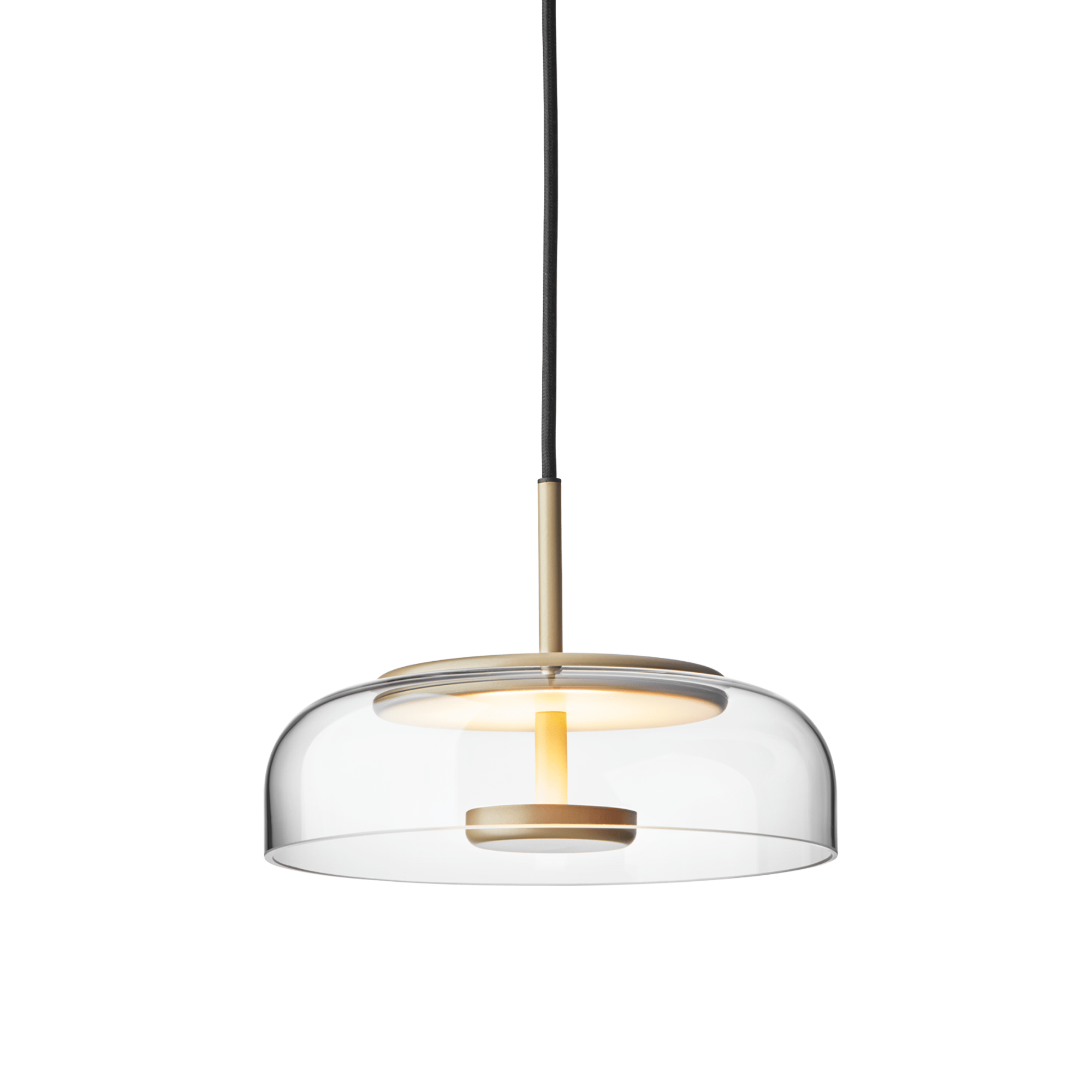 Nuura Blossi 1 Light Pendant - Nordic Gold & Clear Glass