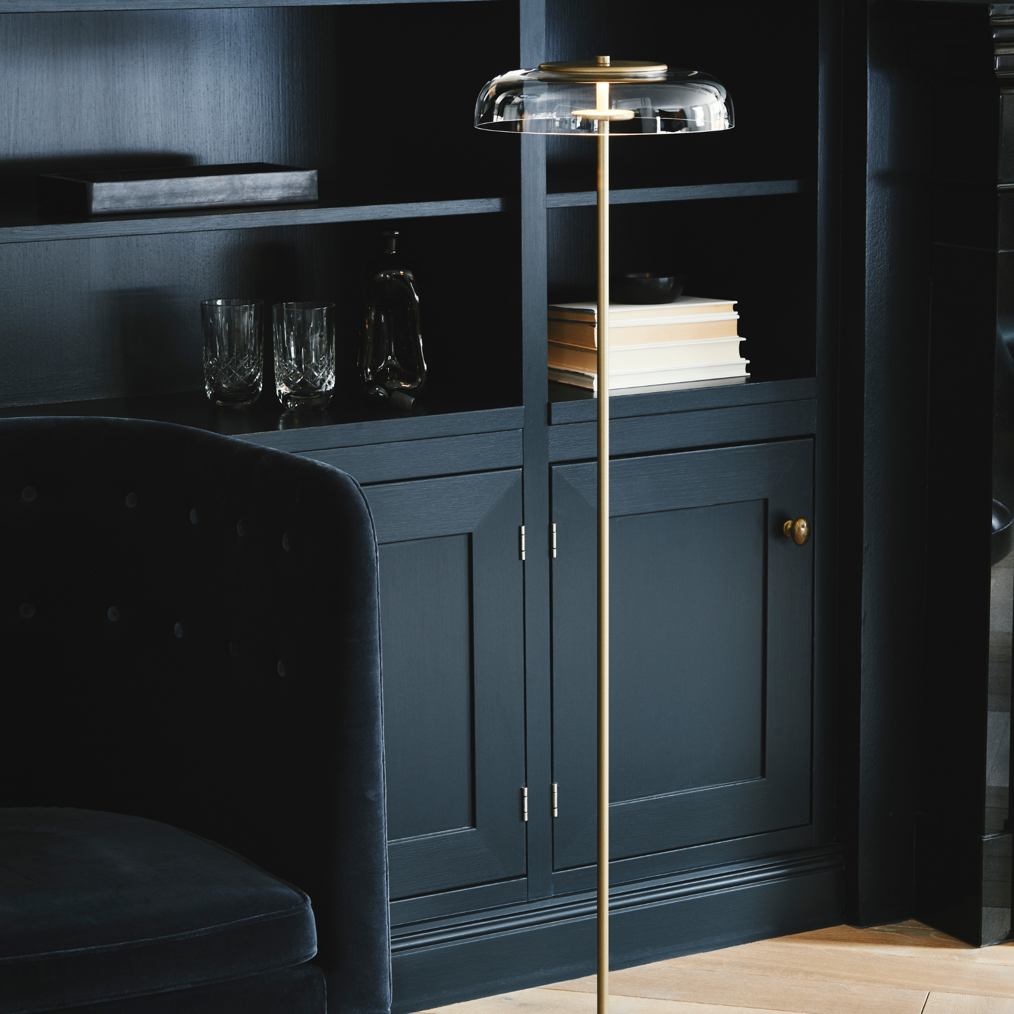 Nuura Blossi Floor Lamp - Nordic Gold & Clear Glass