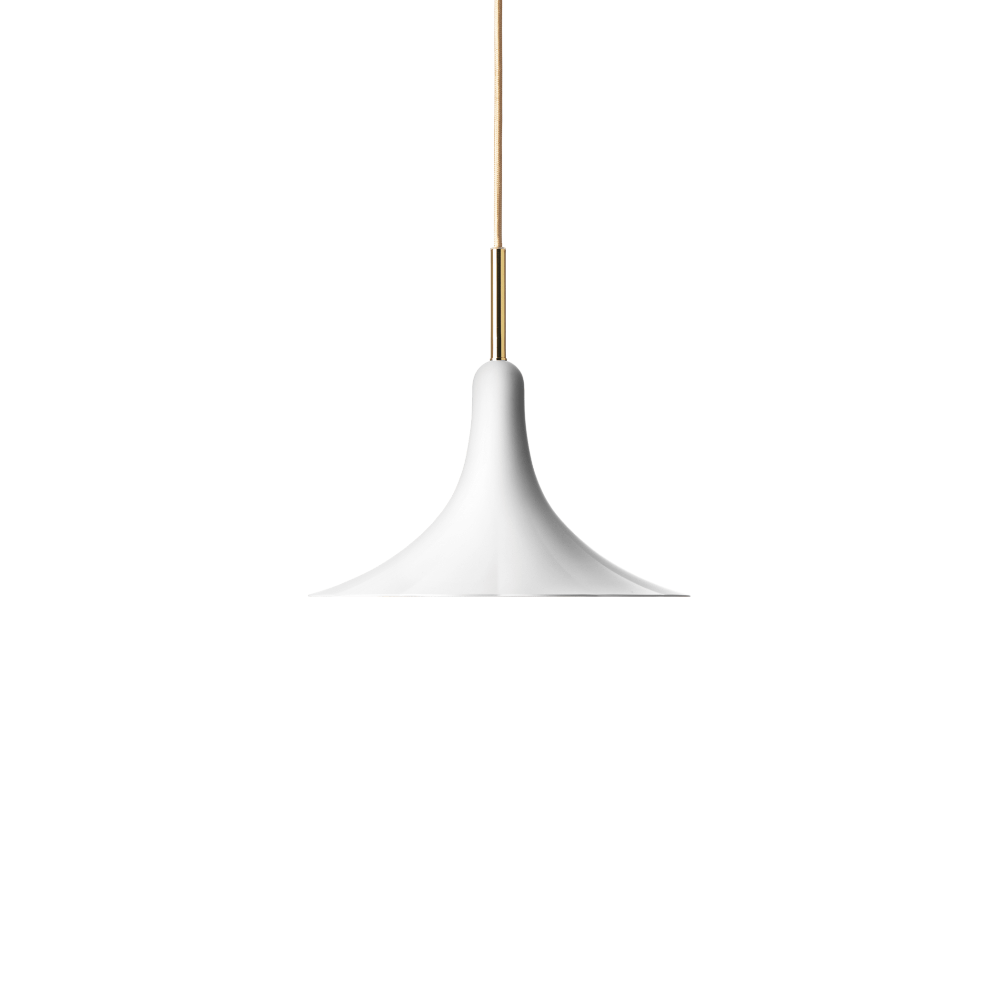 Nuura Petalii 1 Light Pendant - White & Polished Brass