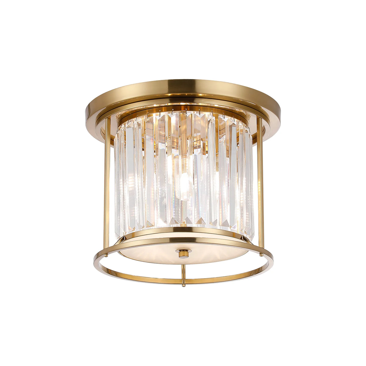 Fabula Oakhurst IP Ceiling Light – 36 cm – Gold & Clear Crystal – IP44 36 cm