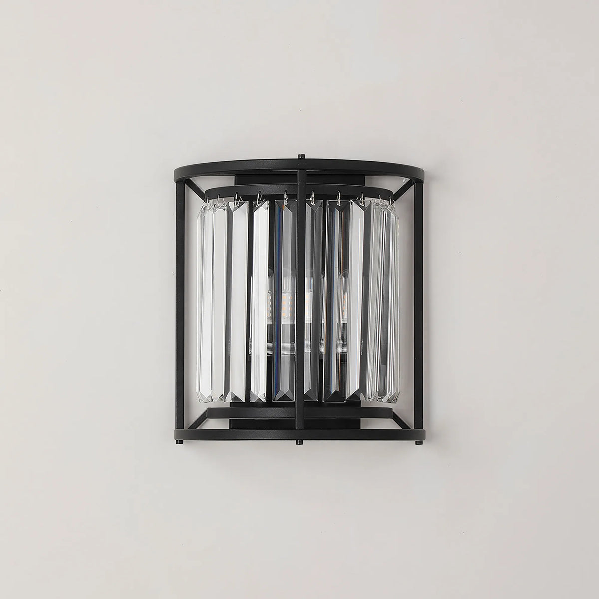 Fabula Oakhurst 2 Light Crystal Wall Light - Satin Black IP44