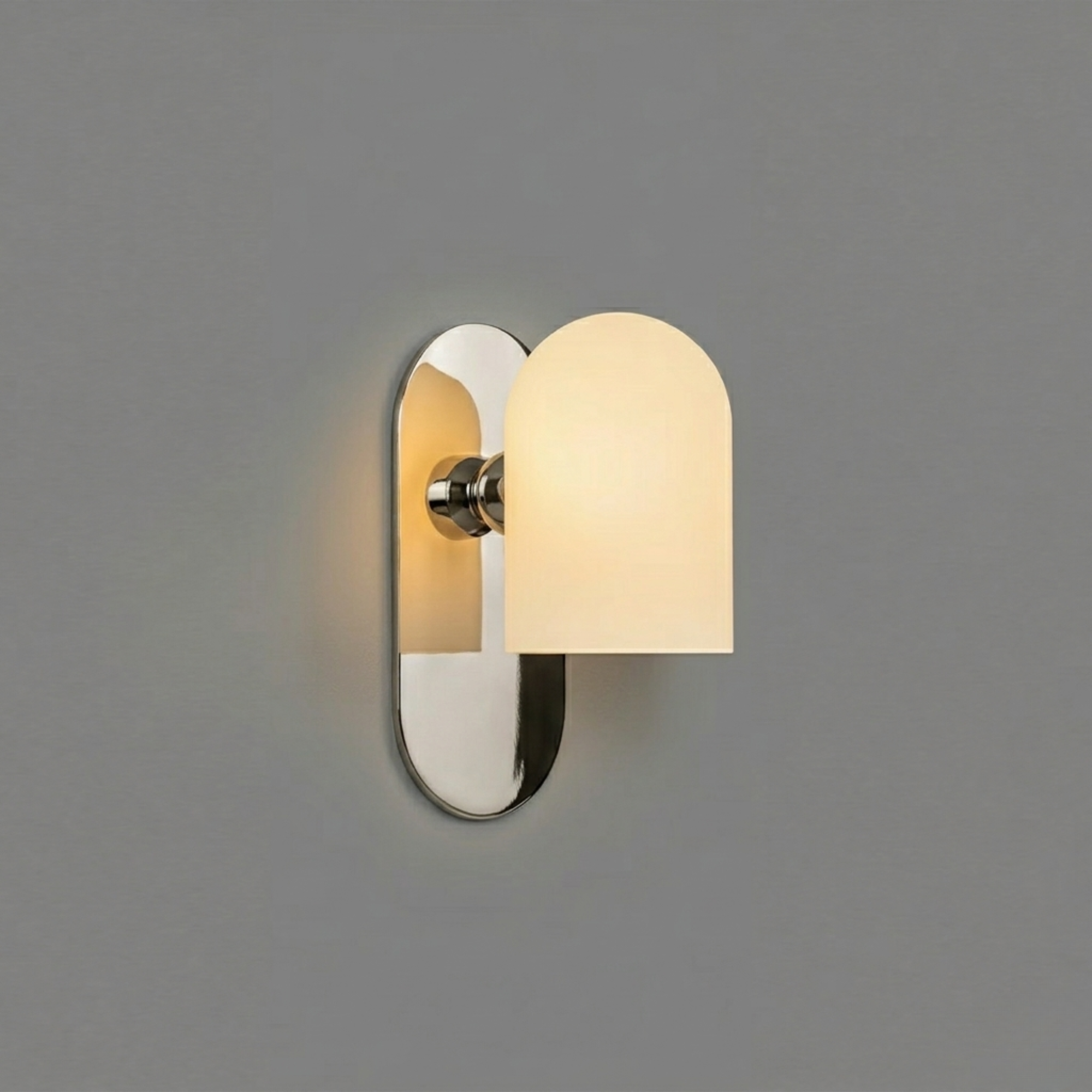 Schwung Odyssey Small Single Wall Sconce Light - Opal Mat Glass