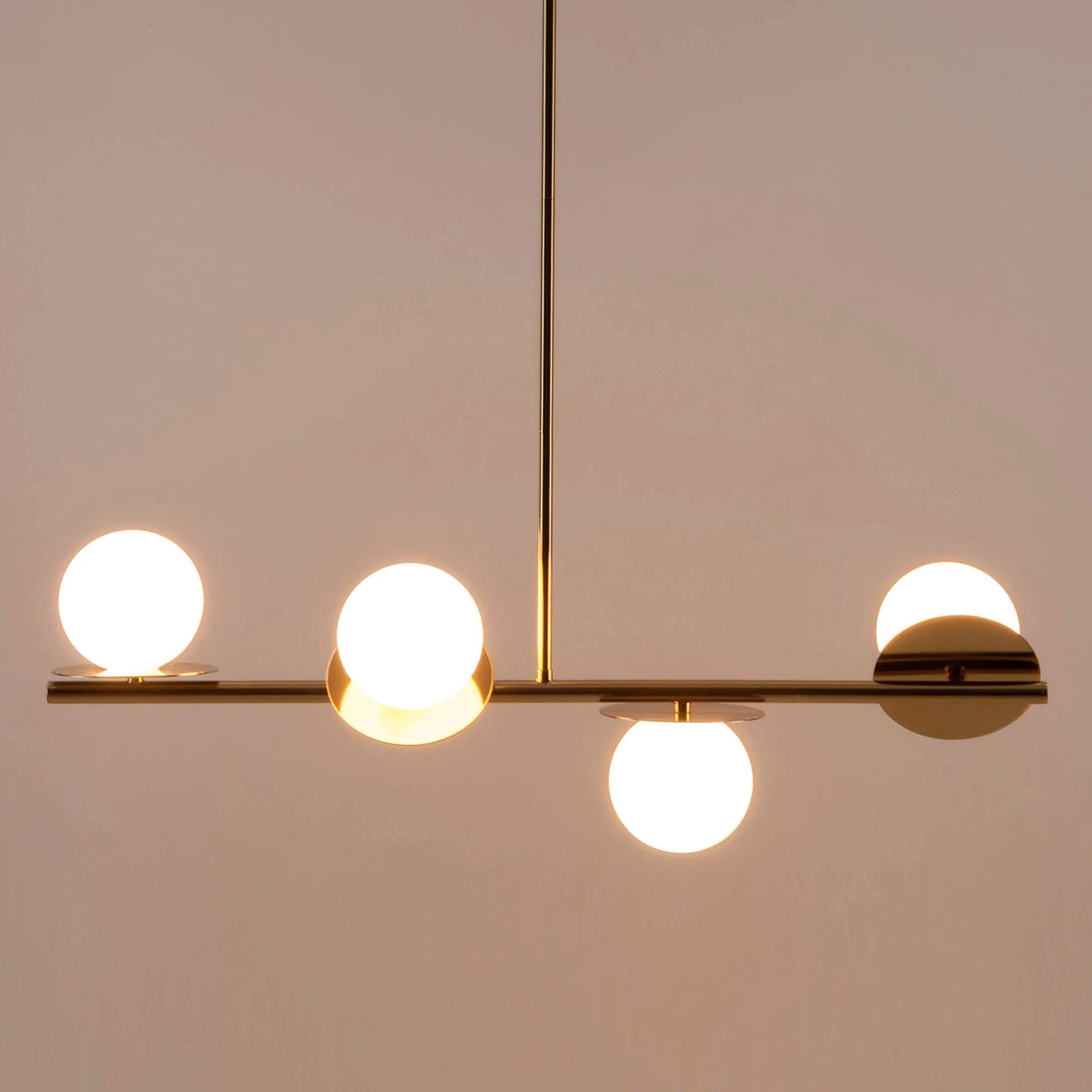 houseof. Opal Disk Ceiling Light IP44 - Brass