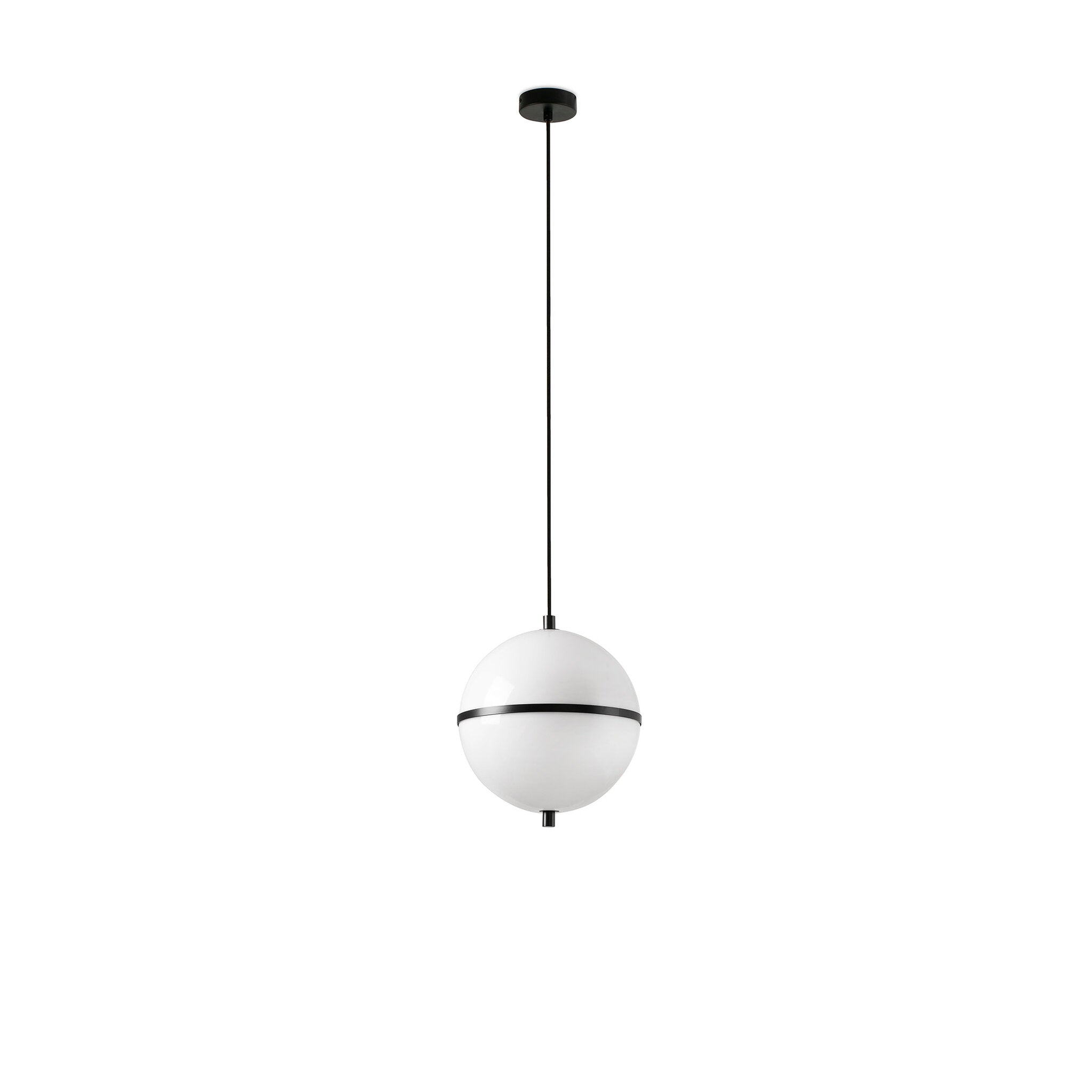 Faro DOME Small Ceiling Pendant Lamp - Satin Black & Gloss White