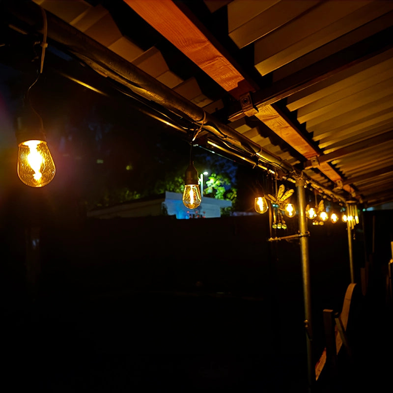 Lumena Cosmic Phoenix – Solar 'Flame' Effect Amber Festoon Lights