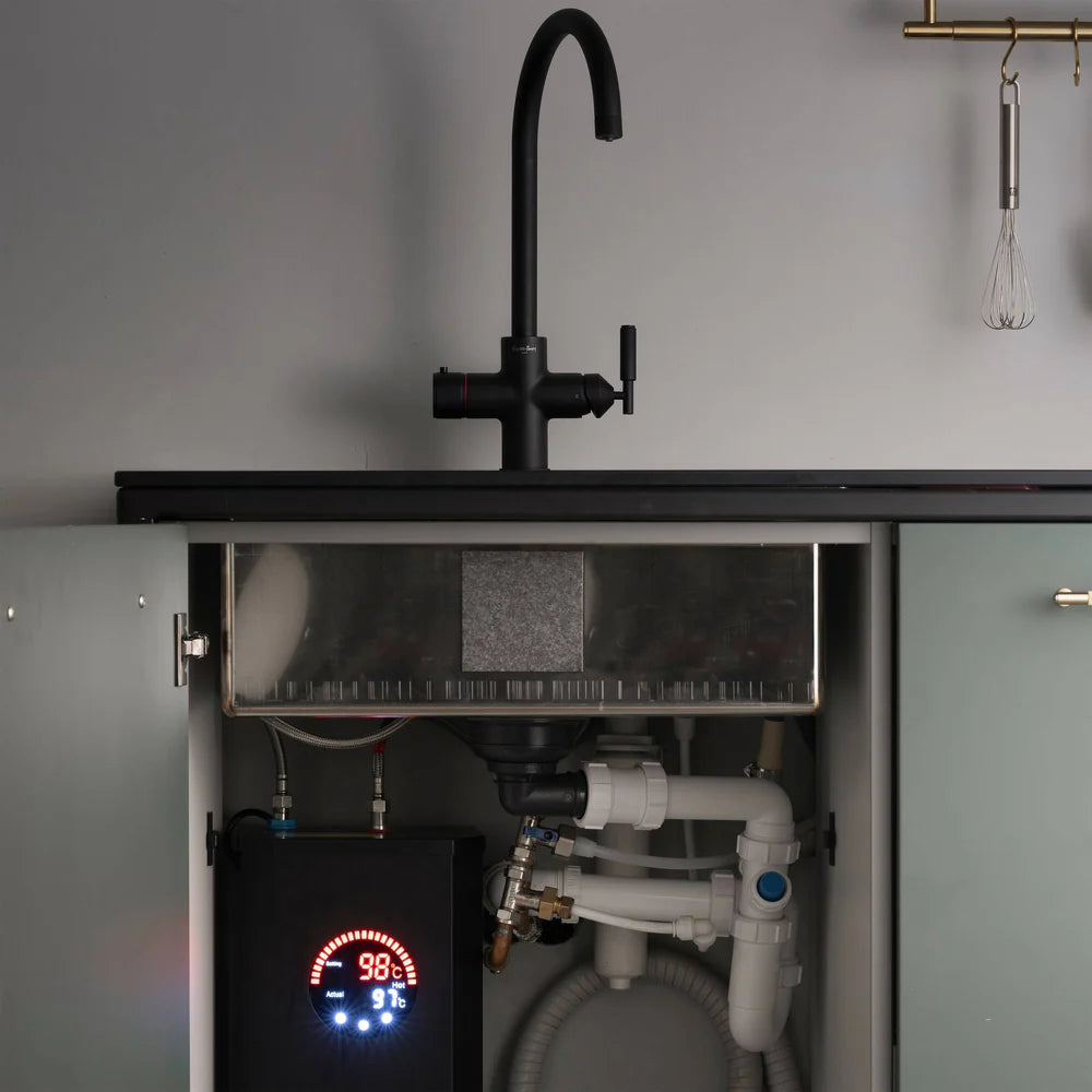 Buster + Punch UK Kitchen Tap Pull-Out Mixer - Cross Knurl