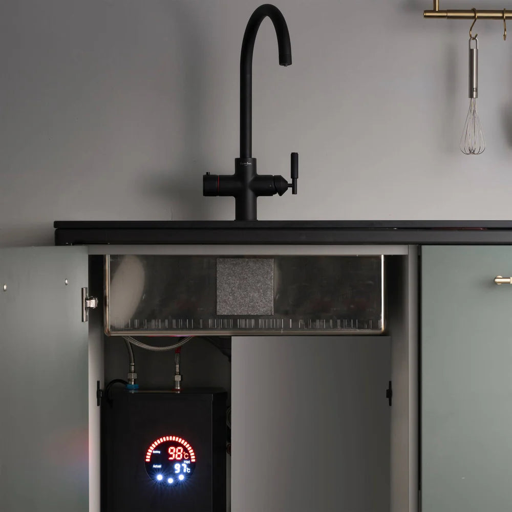 Buster + Punch UK Kitchen Tap Pull-Out Mixer - Cross Knurl