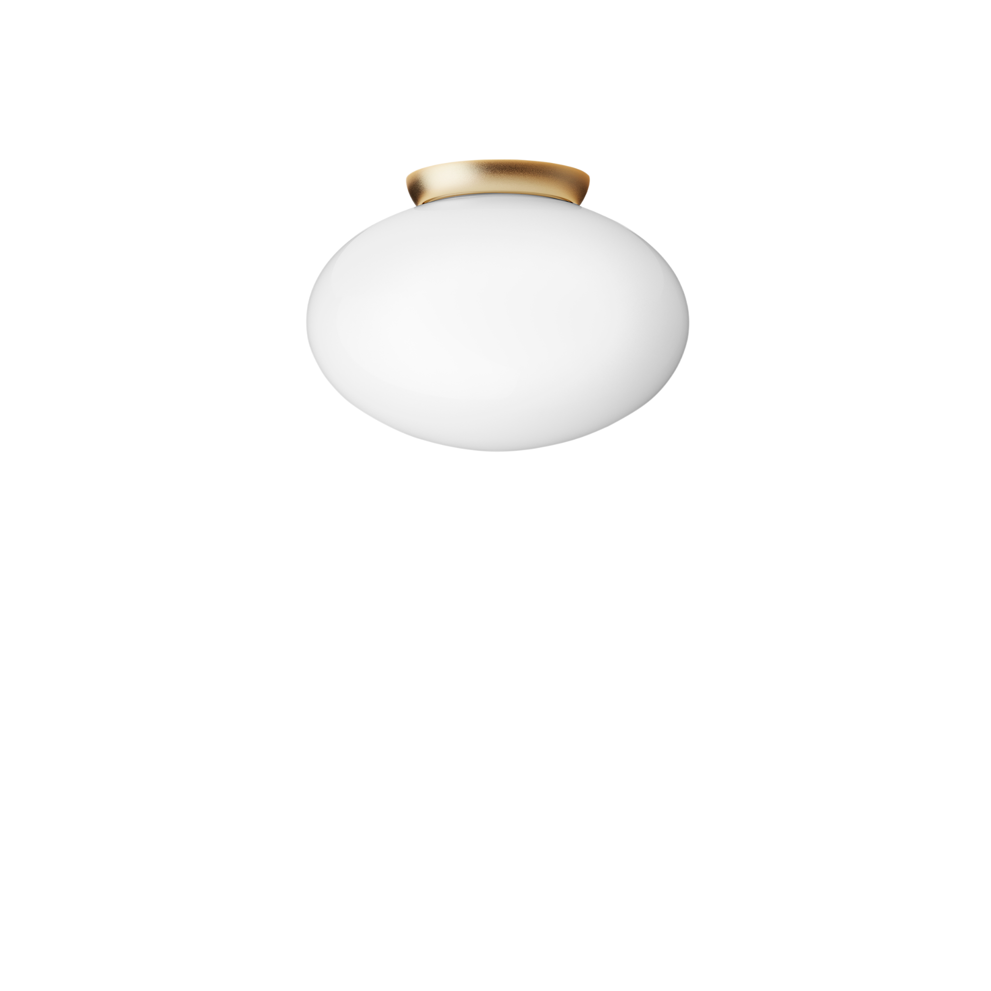 Nuura Rizzatto 301 Flush Light - Satin Brass & Opal Glass
