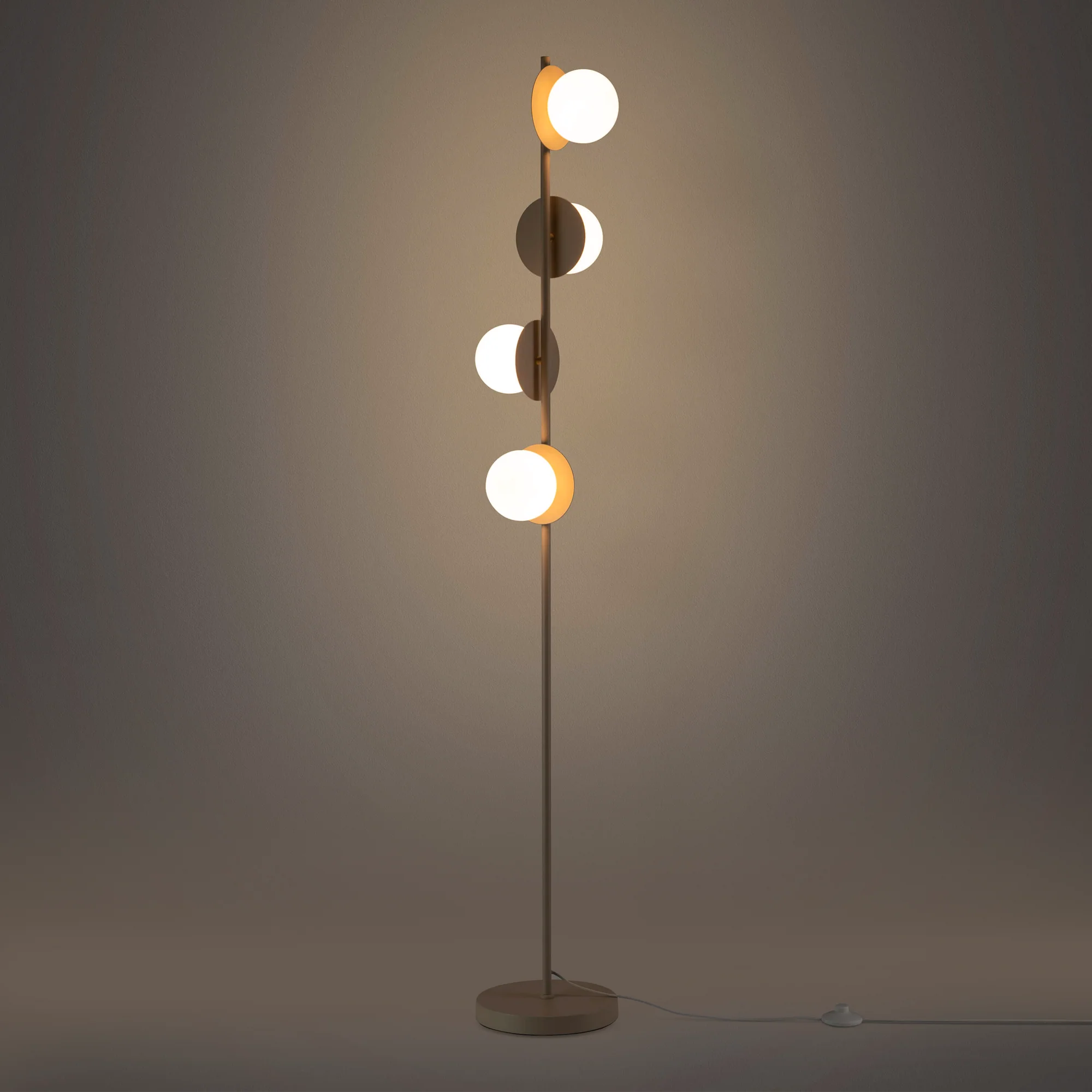 houseof. Opal Disk Floor Lamp - Sand