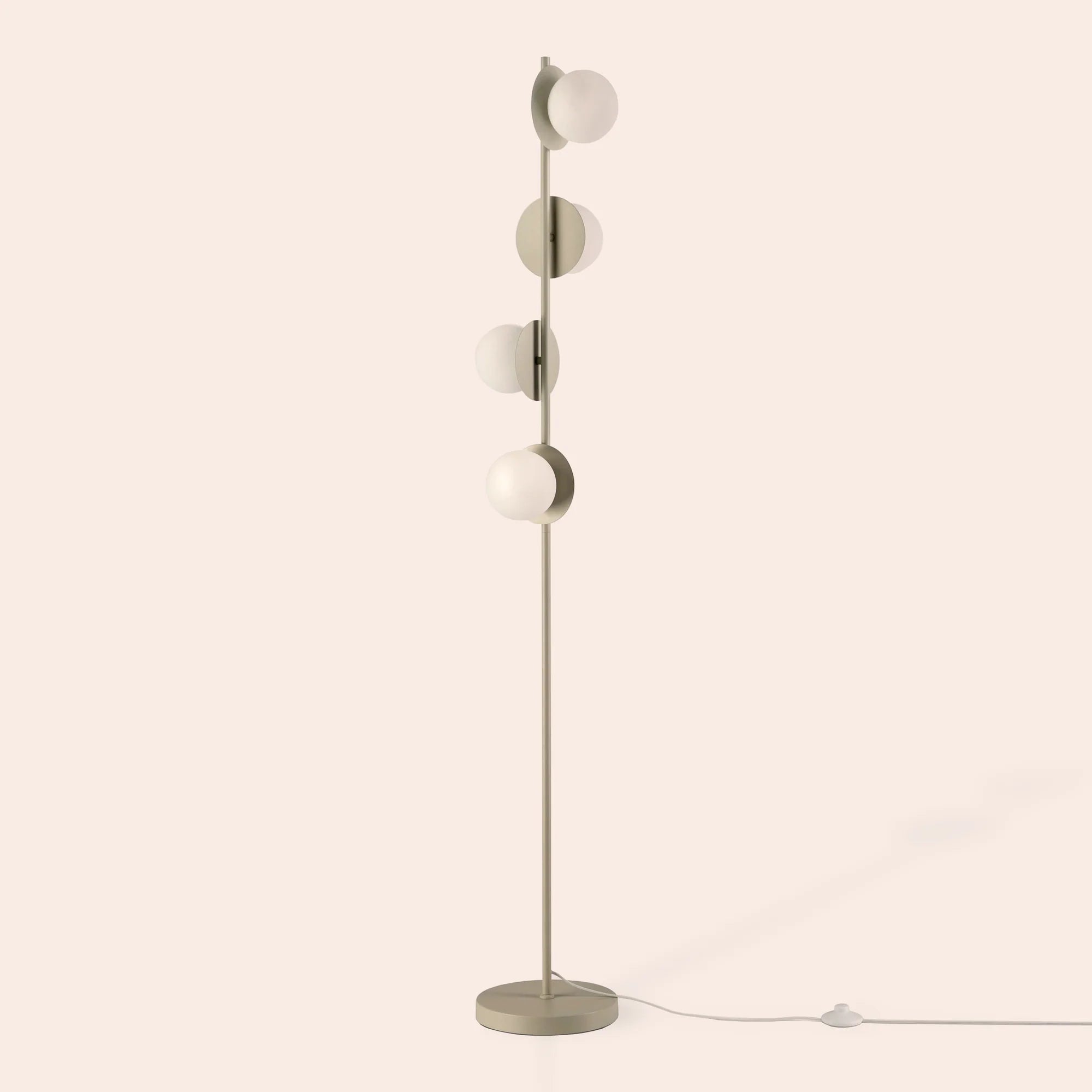 houseof. Opal Disk Floor Lamp - Sand
