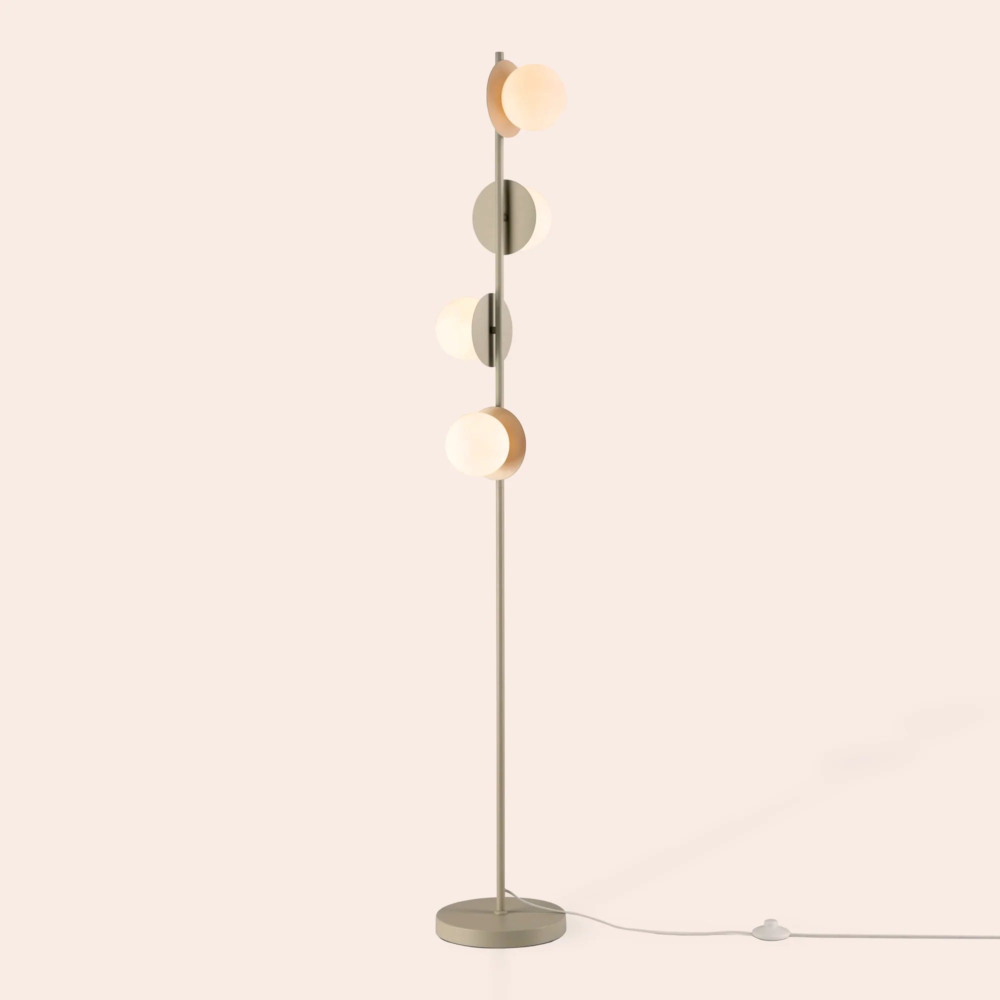 houseof. Opal Disk Floor Lamp - Sand