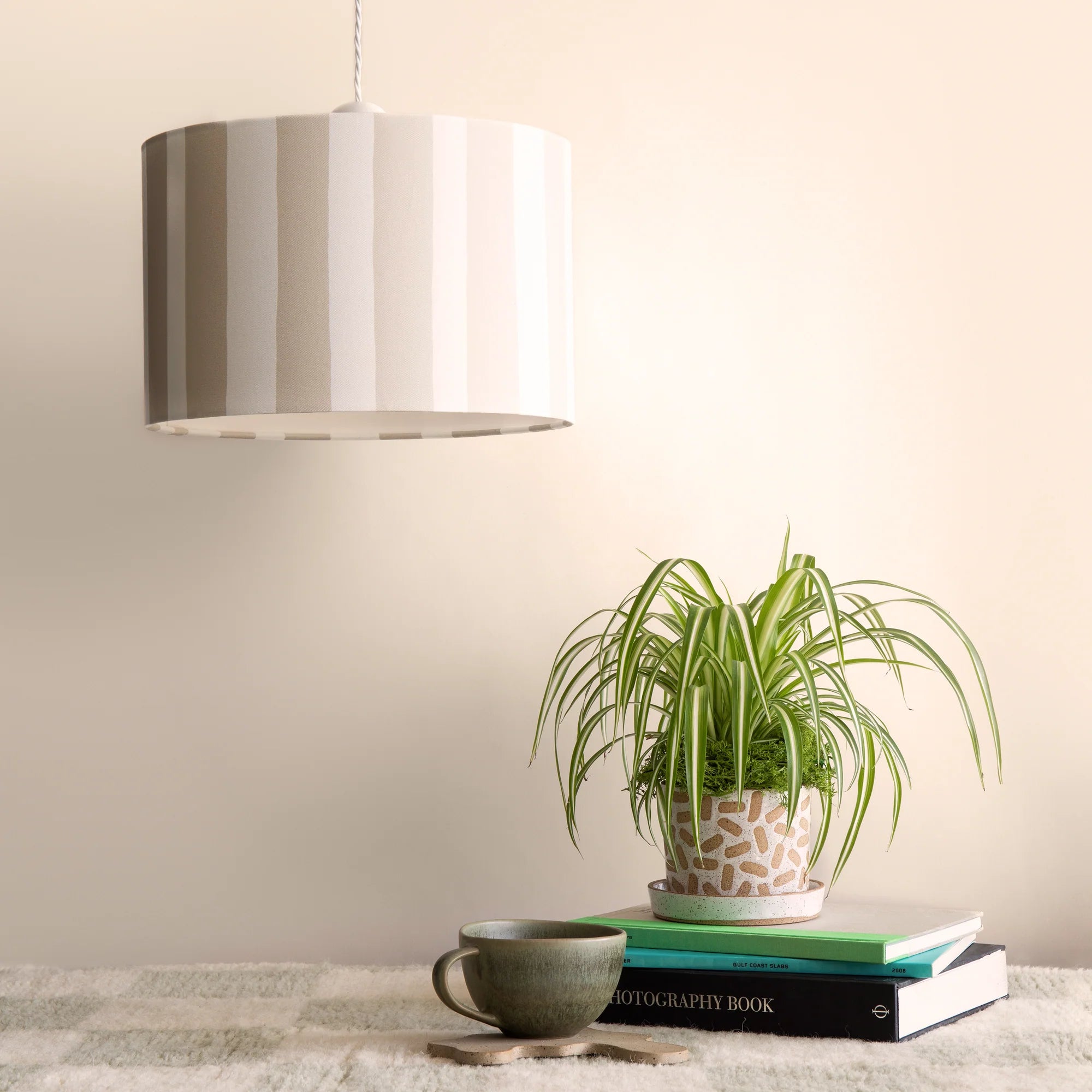 houseof. Small Stripe Print Shade - Sand & Marshmallow