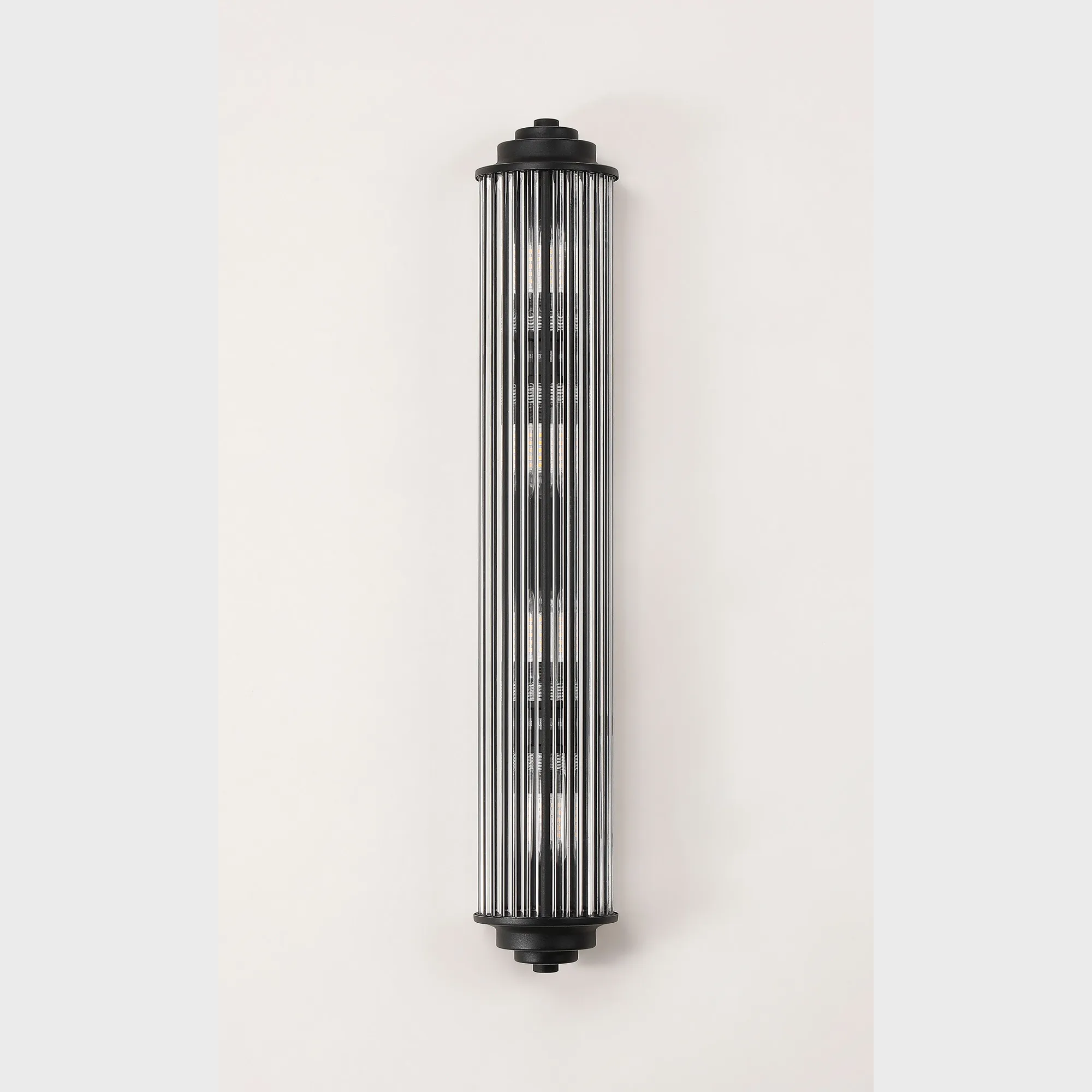 Fabula Wedgewood Large 4 Light Glass Rod Wall Light G9 IP44 - Satin Black