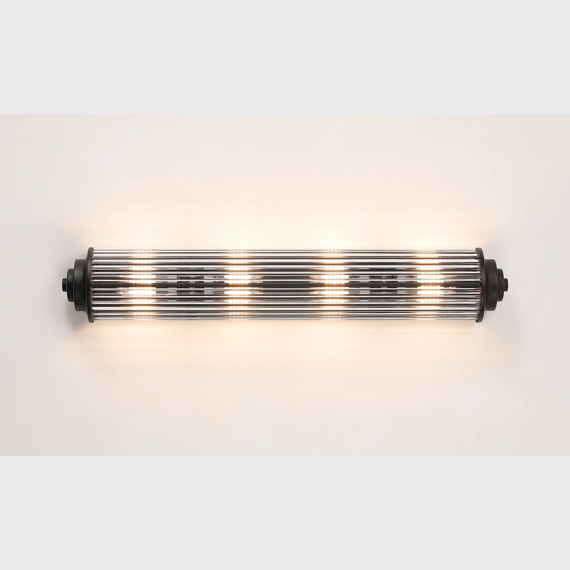 Fabula Wedgewood Large 4 Light Glass Rod Wall Light G9 IP44 - Satin Black
