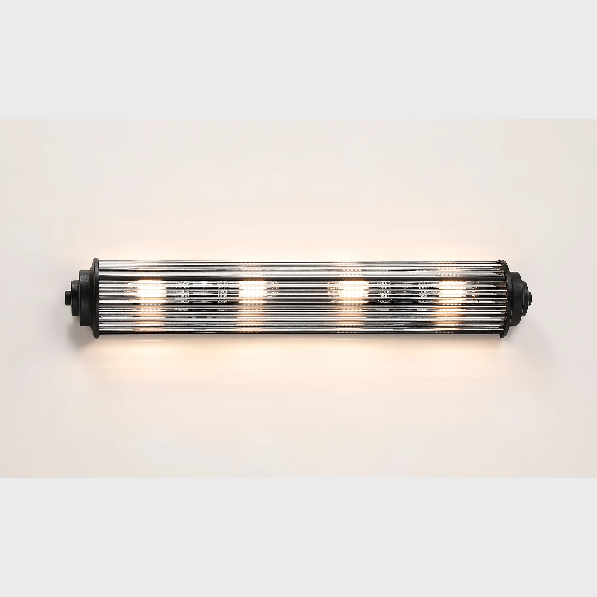 Fabula Wedgewood Large 4 Light Glass Rod Wall Light G9 IP44 - Satin Black