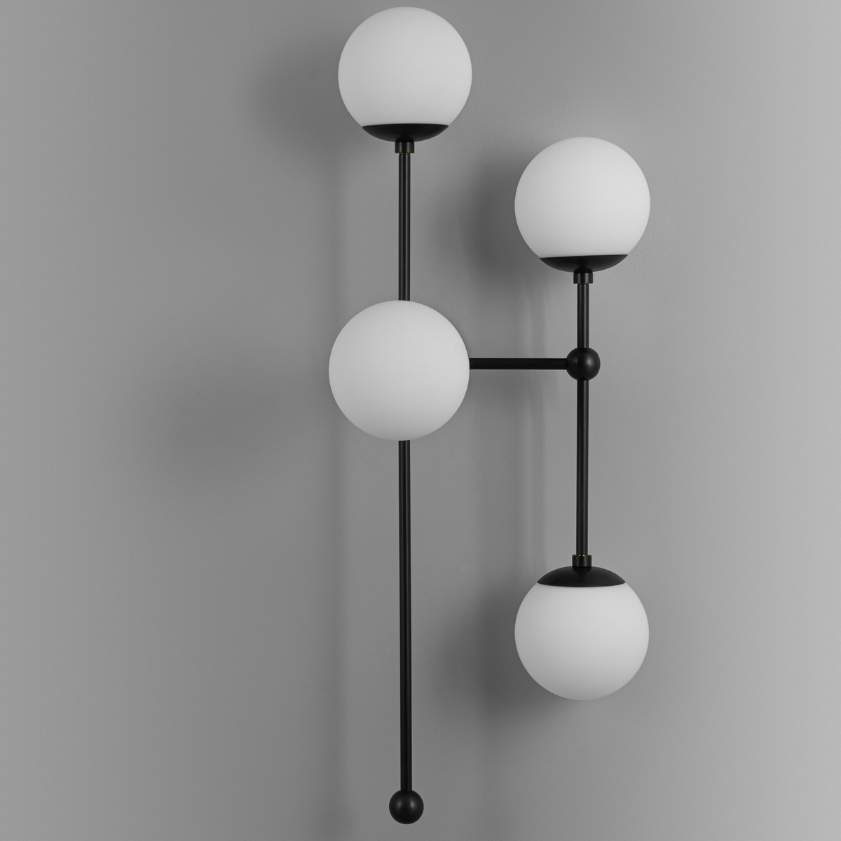 Schwung Armstrong 4 R 4 Light Wall Sconce Light - Opal Mat Glass