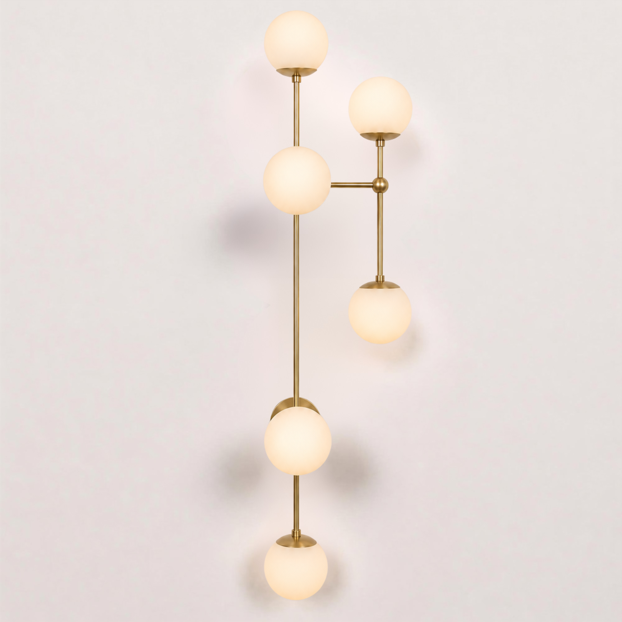 Schwung Armstrong 6 R 6 Light Flush/Wall Sconce Light - Opal Mat Glass