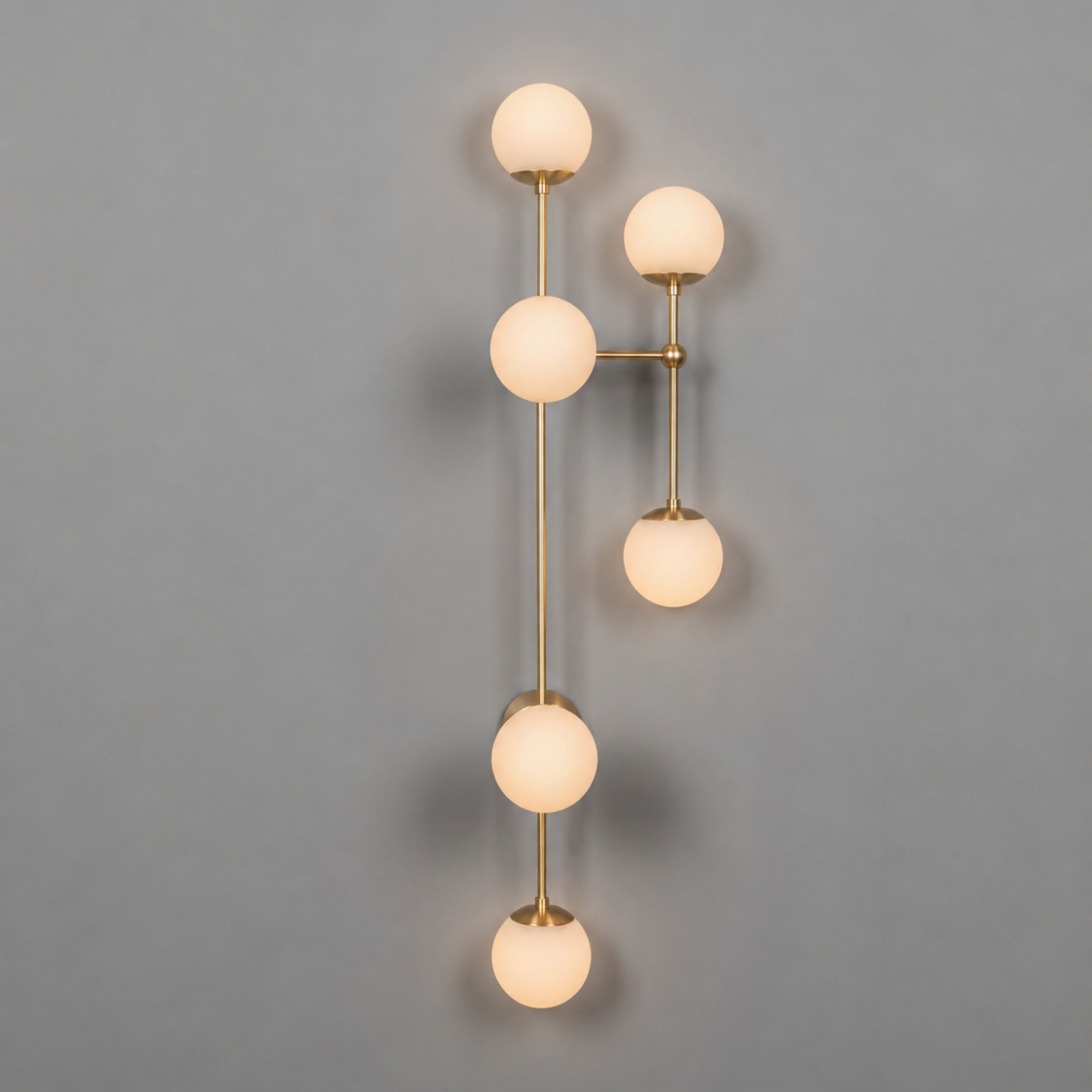 Schwung Armstrong 6 R 6 Light Flush/Wall Sconce Light - Opal Mat Glass