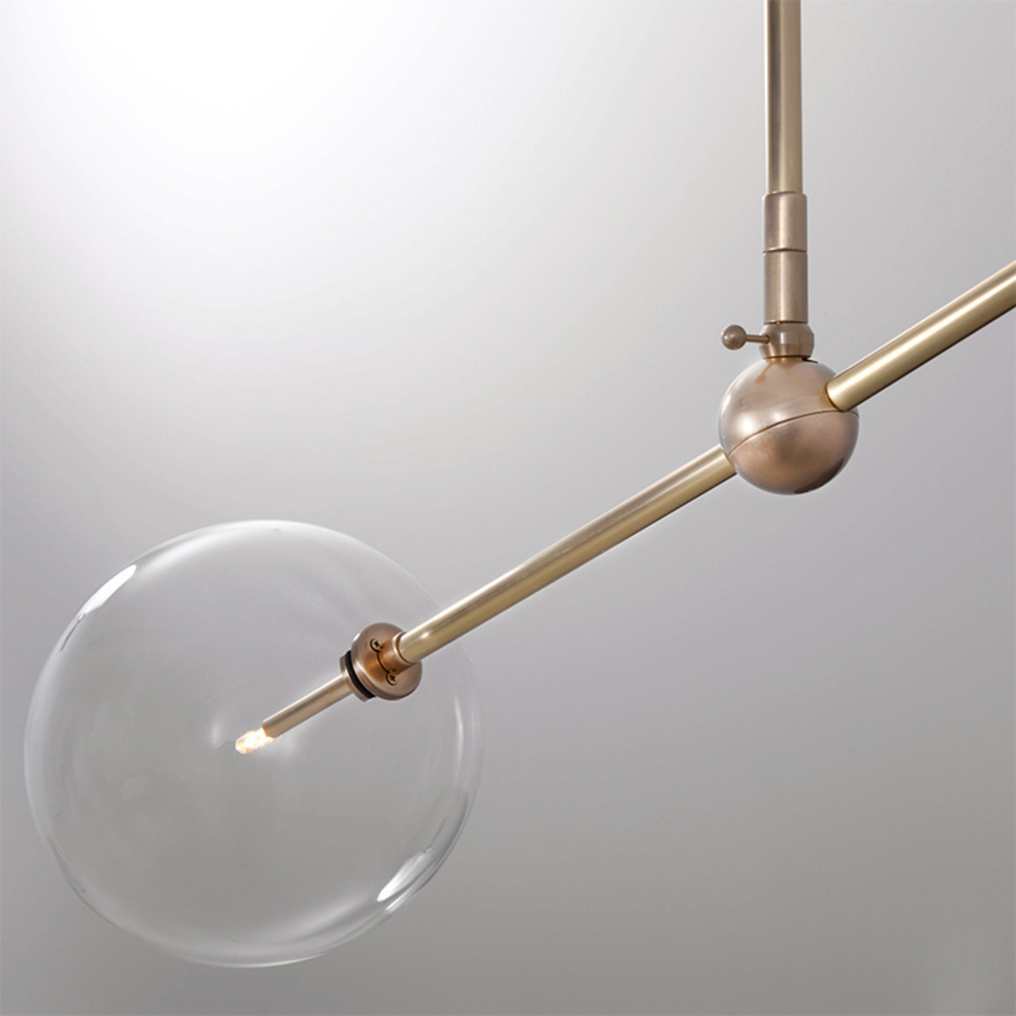 Schwung Balance 200 x 150 2 Light Pendant - Transparent Glass