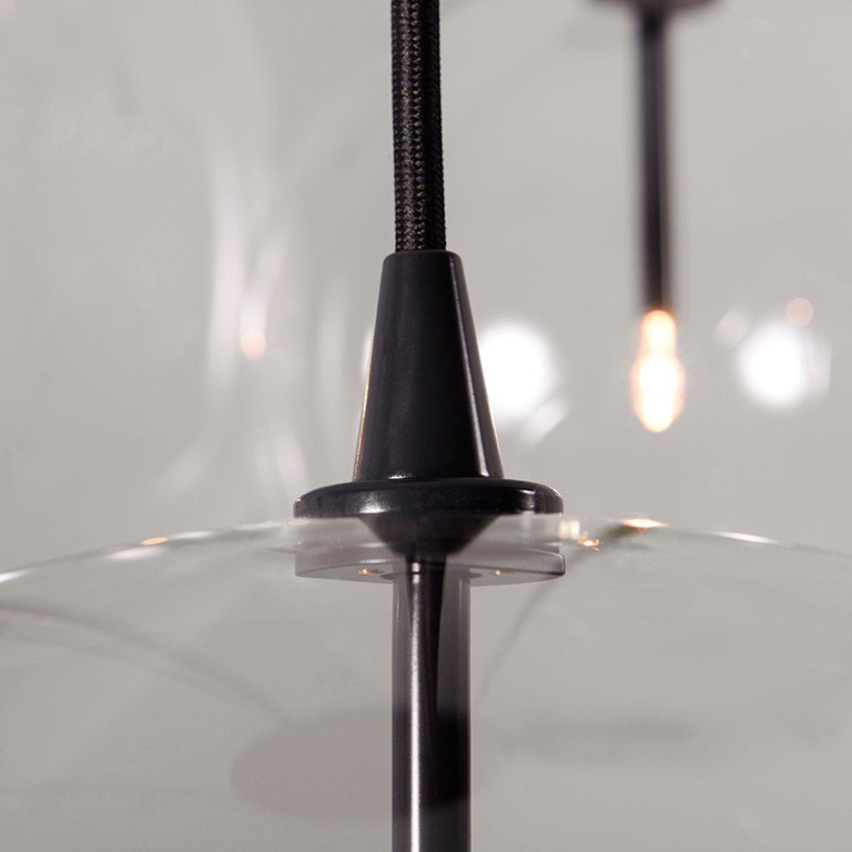 Schwung Cluster 5 Light Mix Chandelier - Transparent Glass