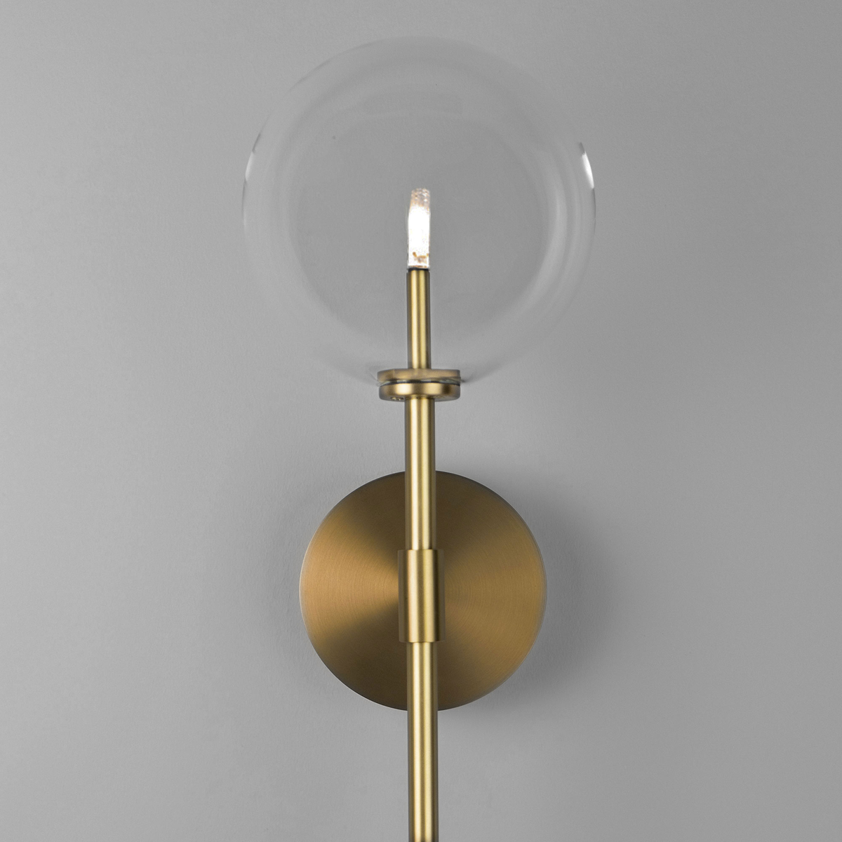 Schwung Dawn Dual Wall Sconce Light - Transparent Glass