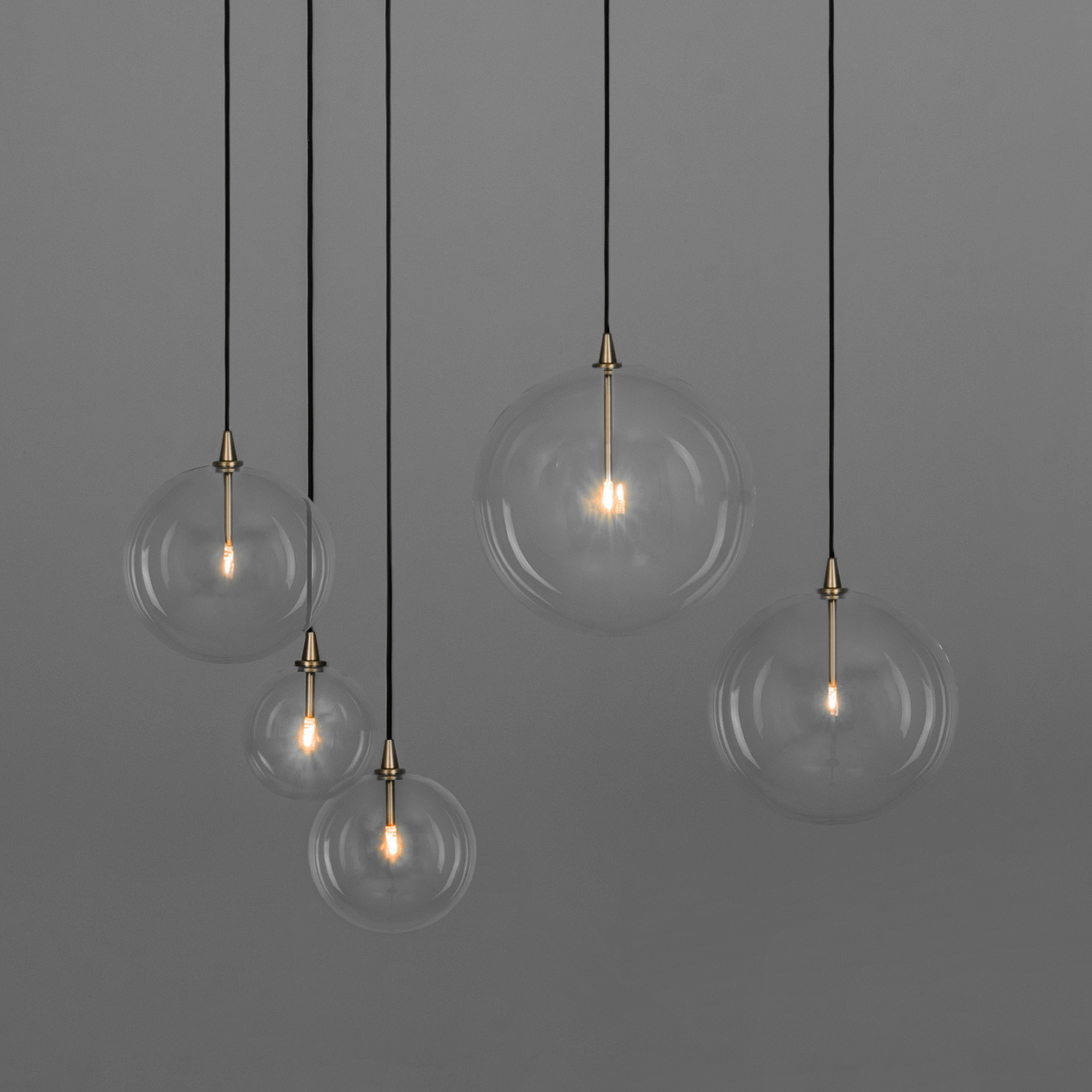 Schwung Glass Globe Single Pendant - Transparent Glass