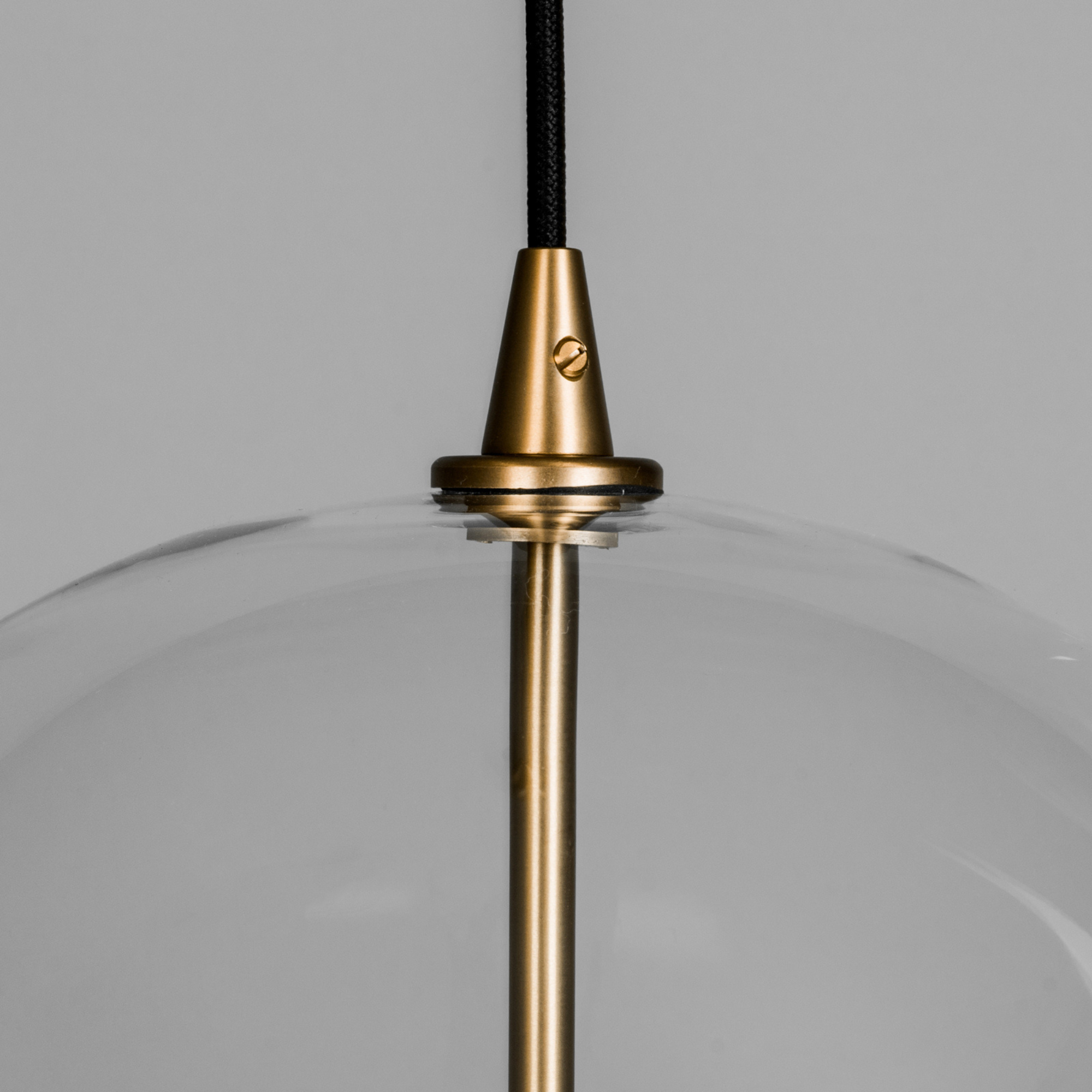 Schwung Glass Globe Single Pendant - Transparent Glass