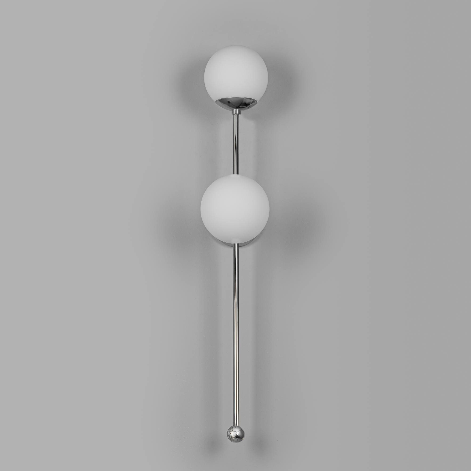 Schwung Globe Dual Wall Sconce Light - Opal Mat Glass