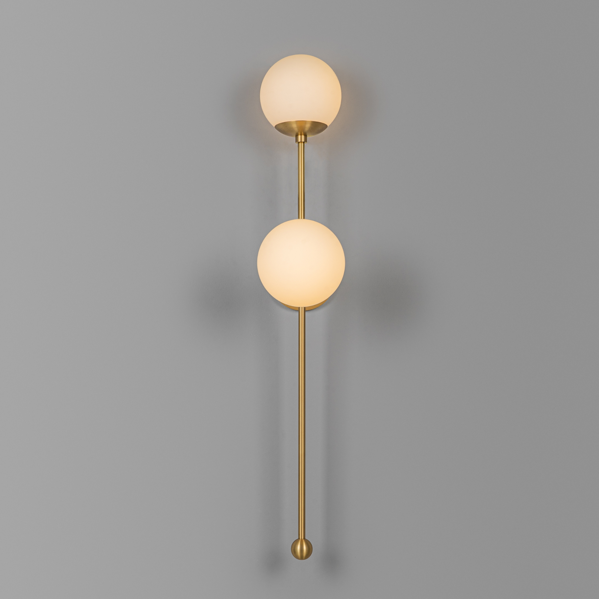 Schwung Globe Dual Wall Sconce Light - Opal Mat Glass