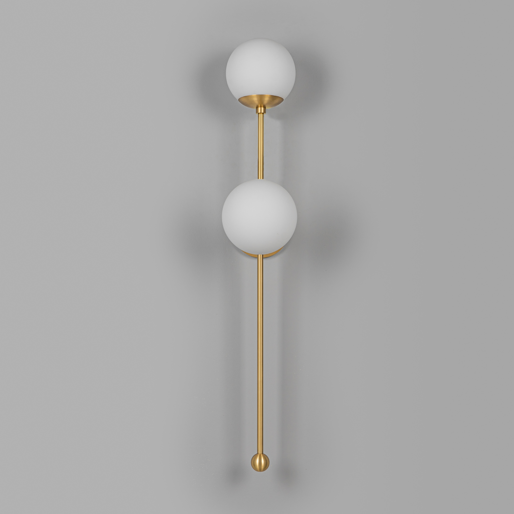 Schwung Globe Dual Wall Sconce Light - Opal Mat Glass