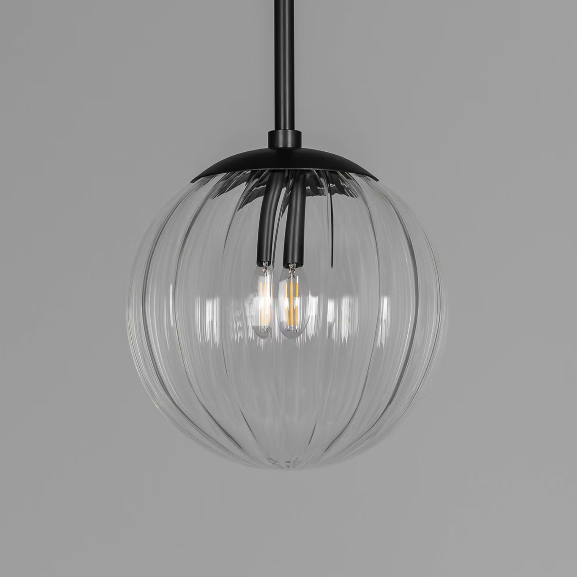 Schwung Globe Single Pendant - Dries Ribbon Glass
