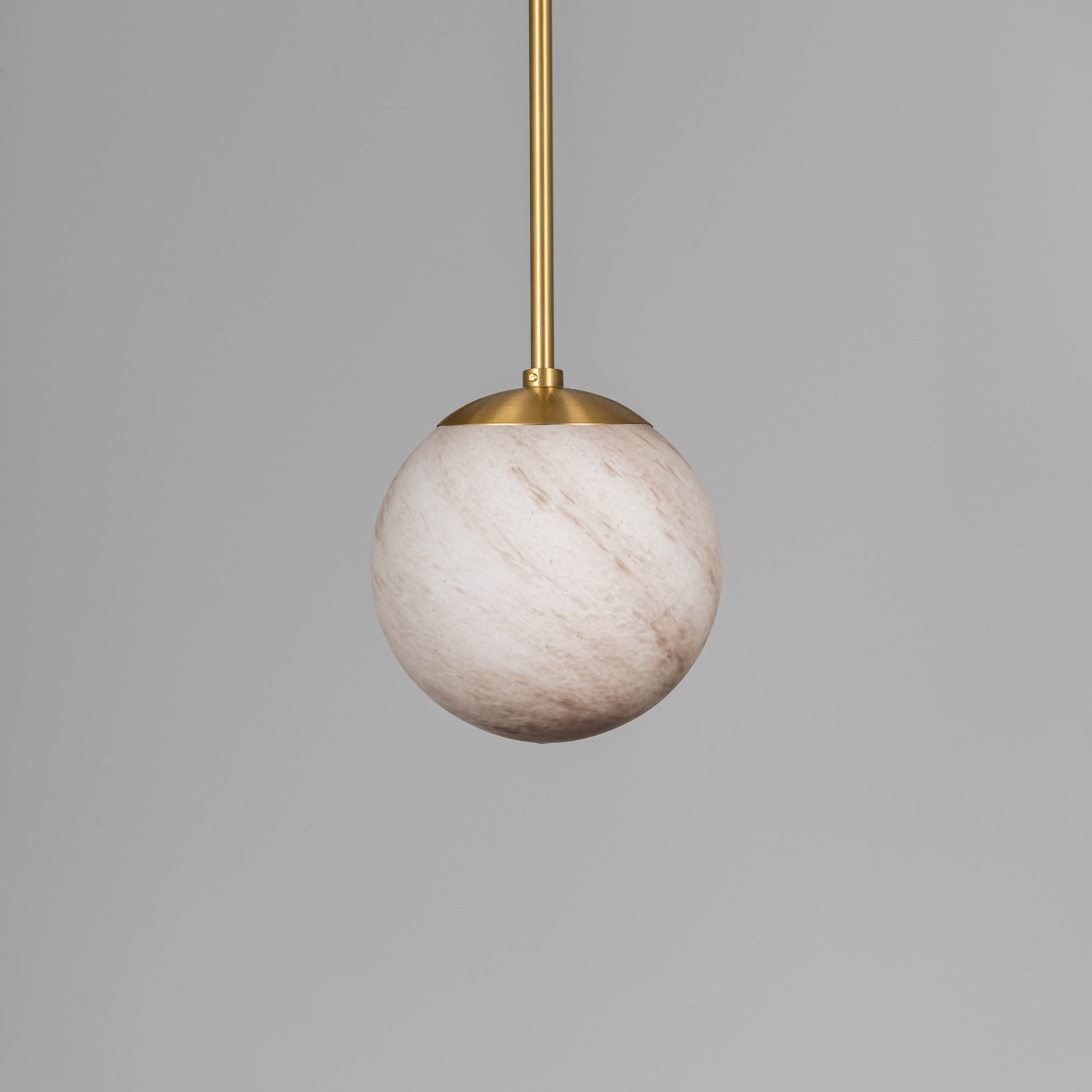 Schwung Globe Single Pendant - Marble Glass