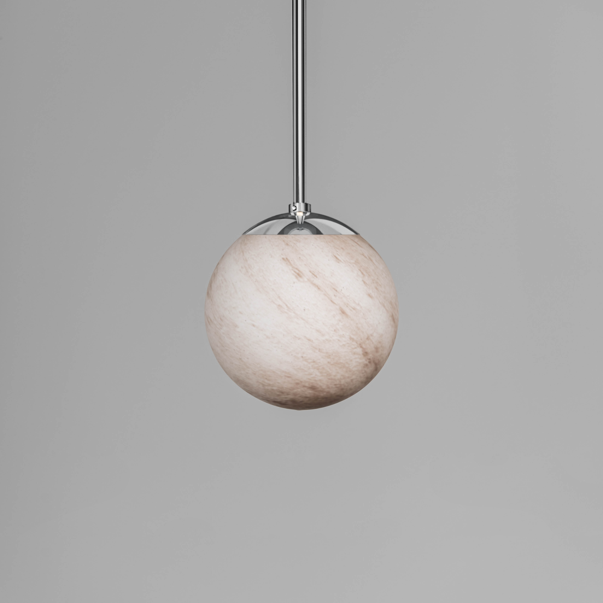 Schwung Globe Single Pendant - Marble Glass