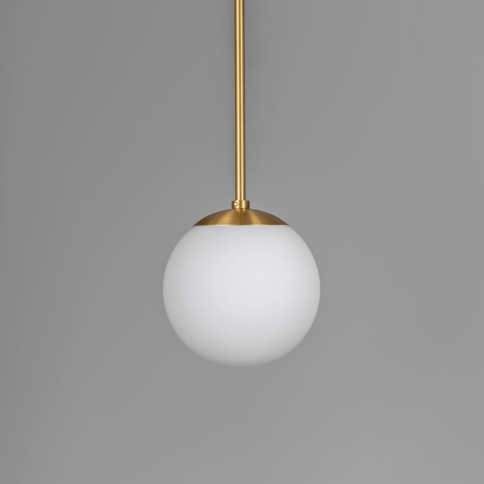 Schwung Globe Single Pendant - Opal Mat Glass