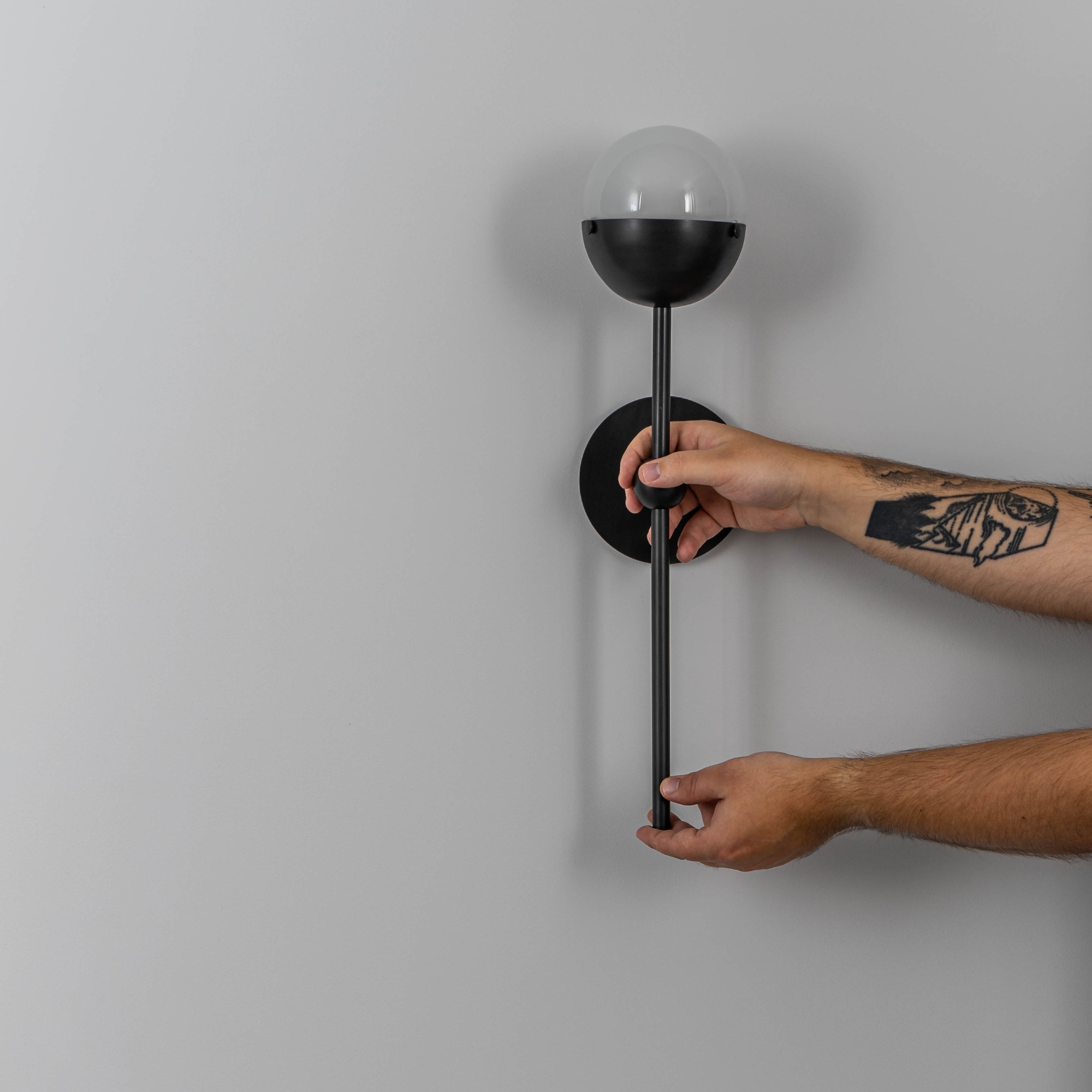 Schwung Molecule Single Wall Sconce Light - Frosted Glass