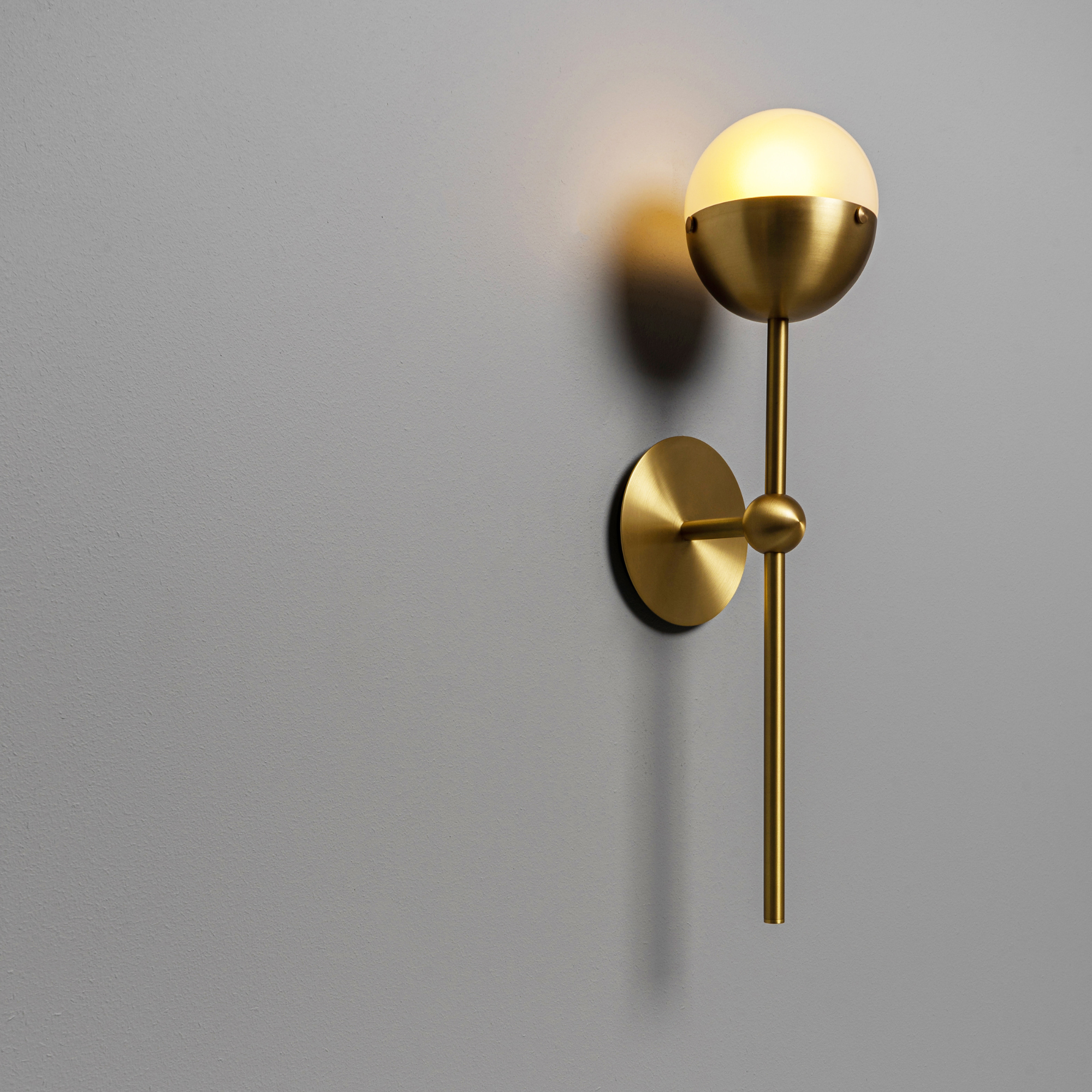 Schwung Molecule Single Wall Sconce Light - Frosted Glass