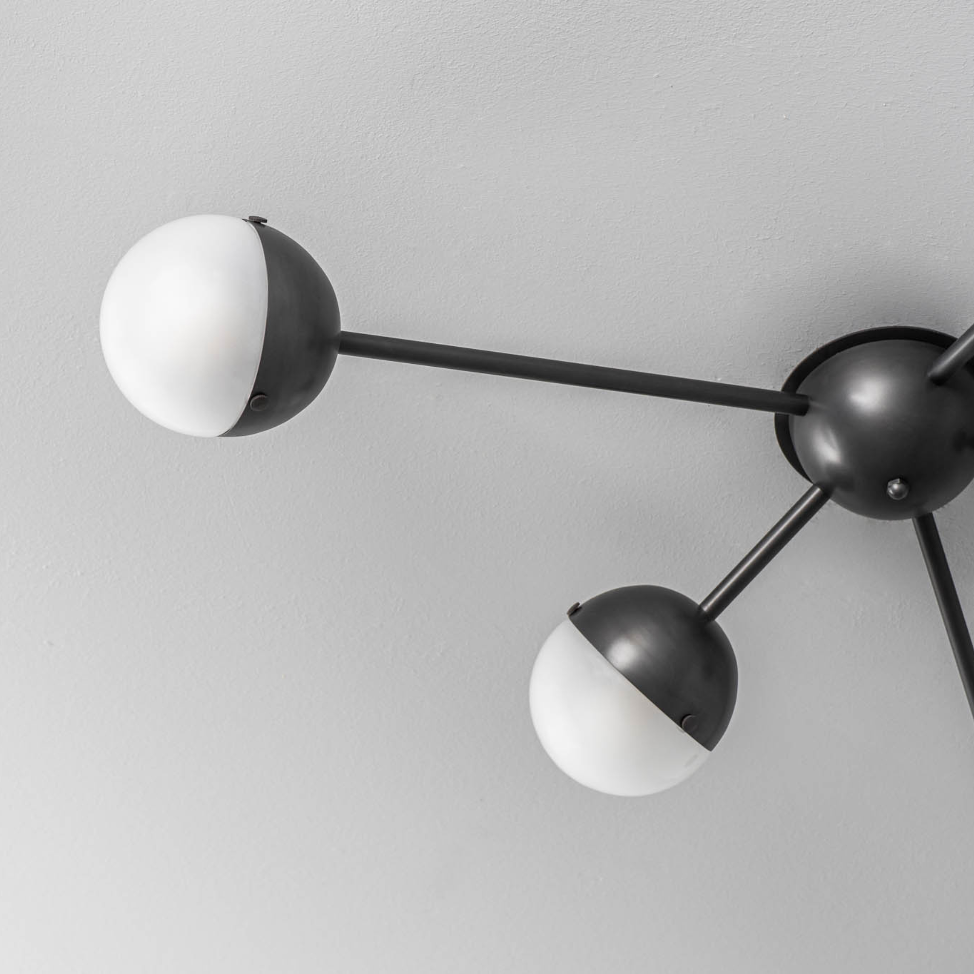 Schwung Molecule Spark 5 Light Flush/Wall Sconce Light - Frosted Glass