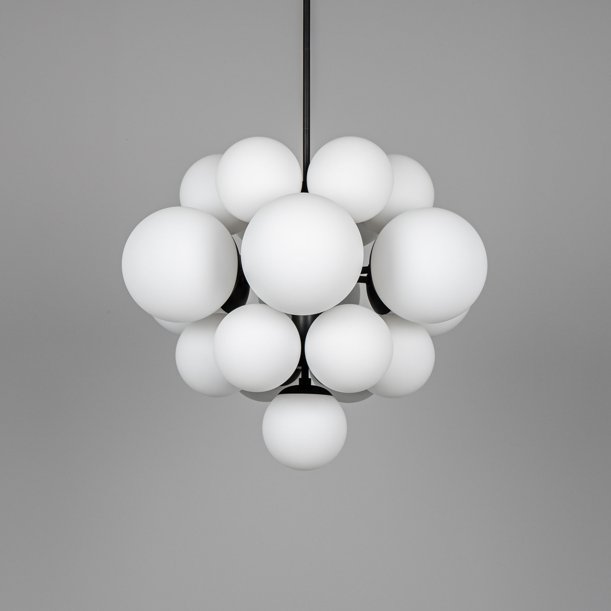 Schwung Nova 19 Light Chandelier - Opal Mat Glass
