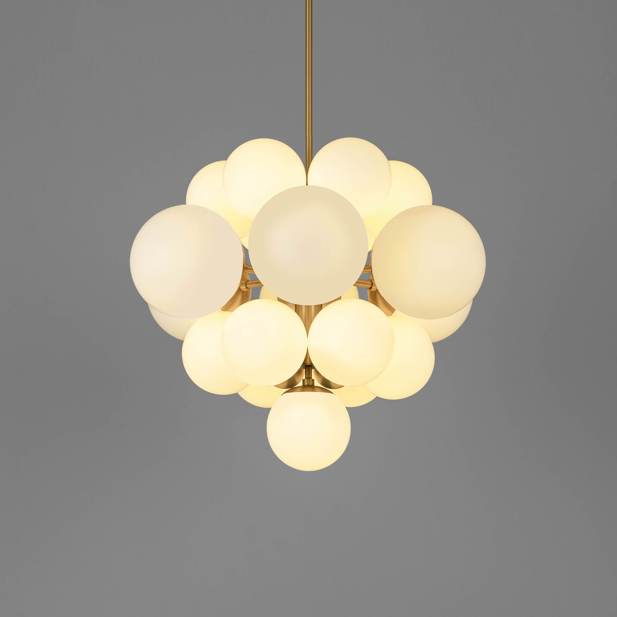 Schwung Nova 19 Light Chandelier - Opal Mat Glass