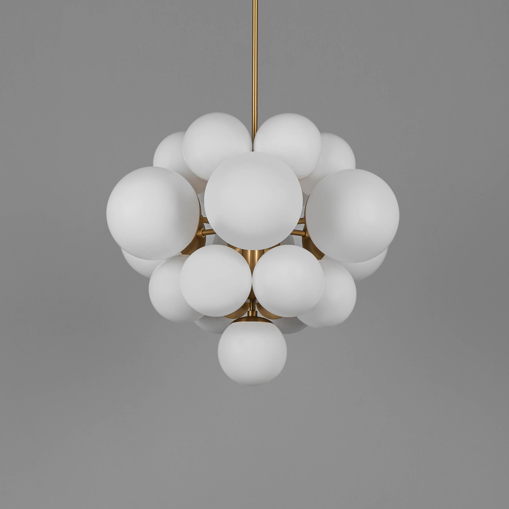 Schwung Nova 19 Light Chandelier - Opal Mat Glass