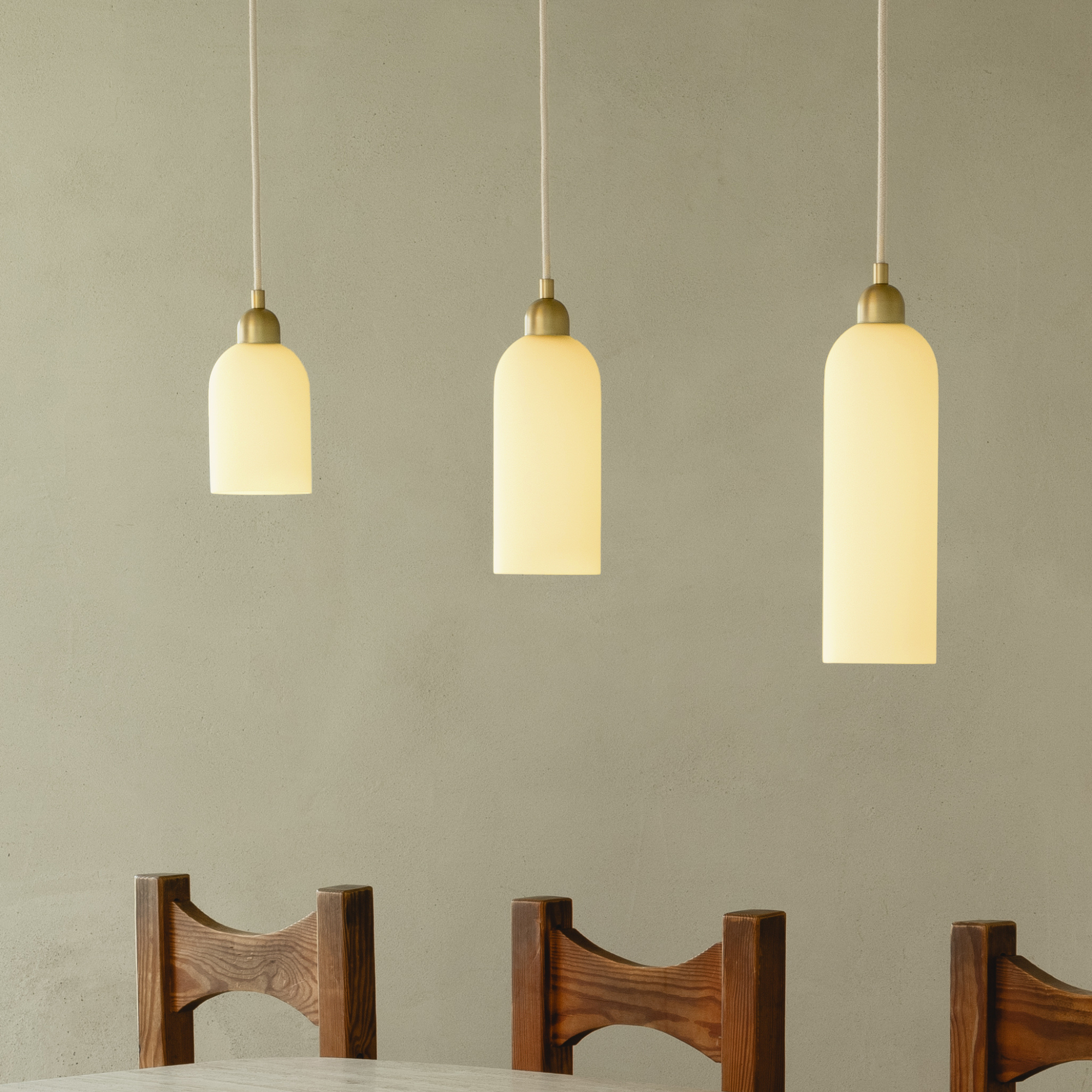 Schwung Odyssey Single Small Pendant - Opal Mat Glass