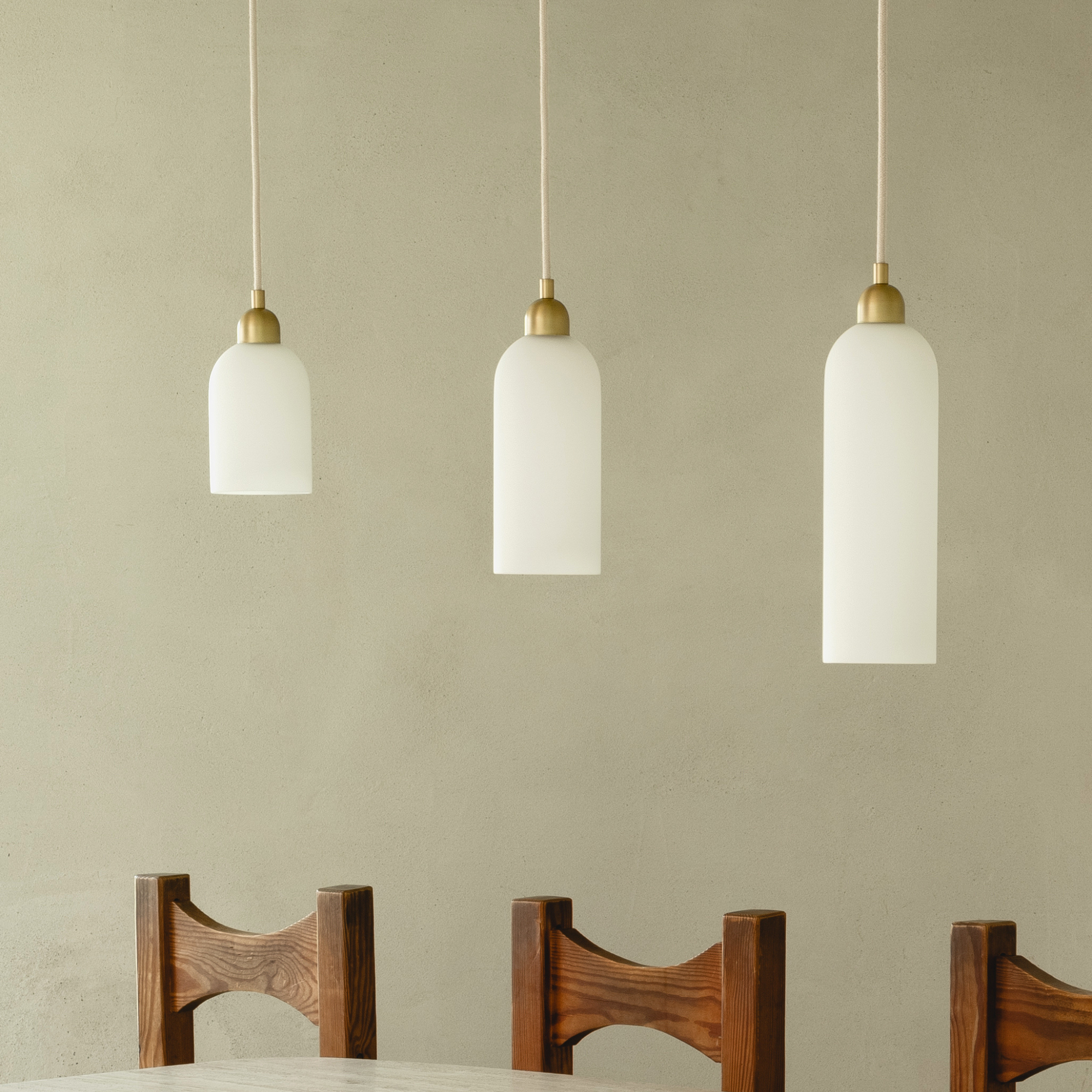 Schwung Odyssey Single Small Pendant - Opal Mat Glass