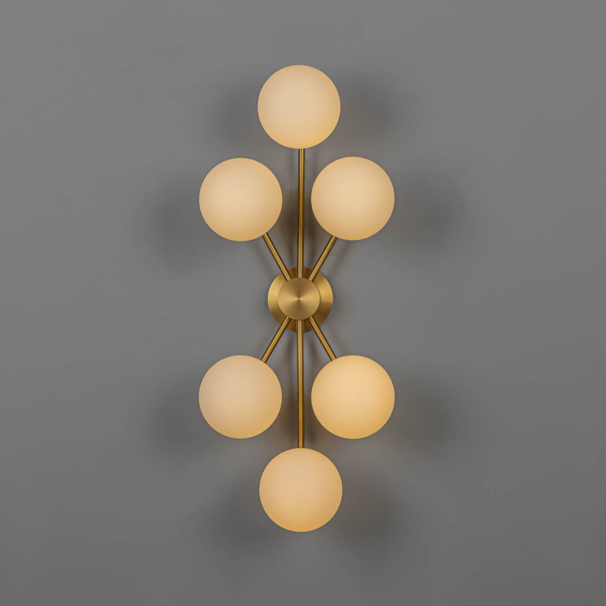 Schwung Orion 6 Light Flush/Wall Sconce Light - Opal Mat Glass