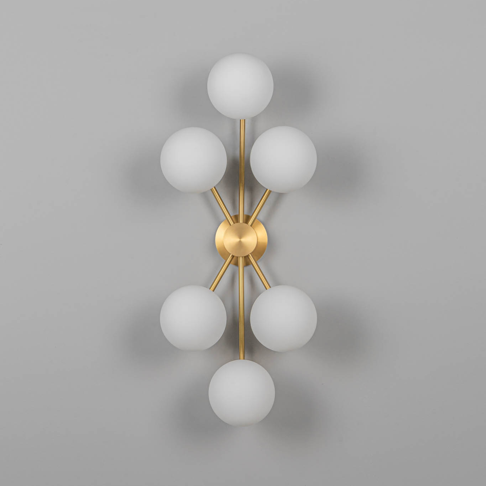 Schwung Orion 6 Light Flush/Wall Sconce Light - Opal Mat Glass