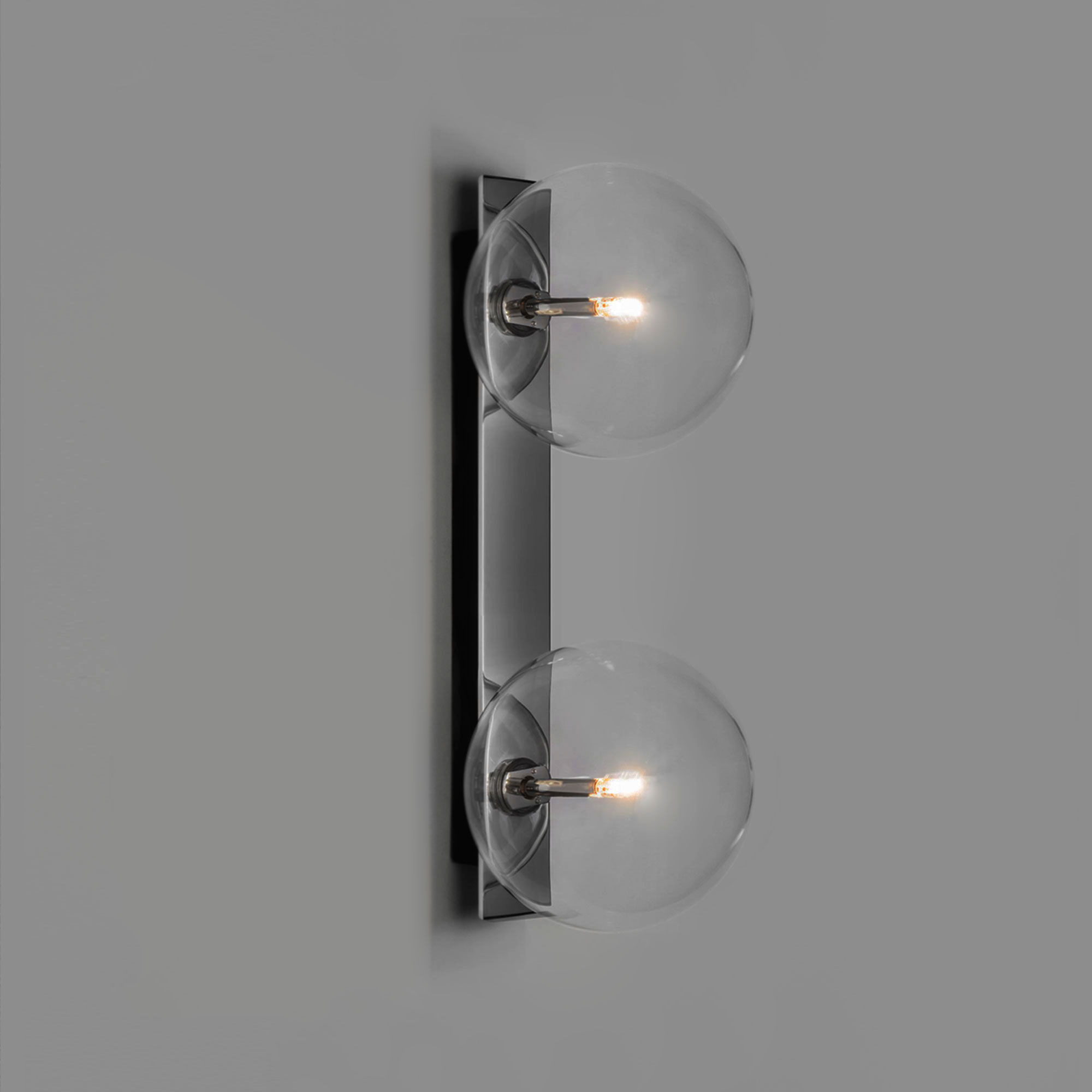 Schwung Oslo Dual Wall Sconce Light - Transparent Glass