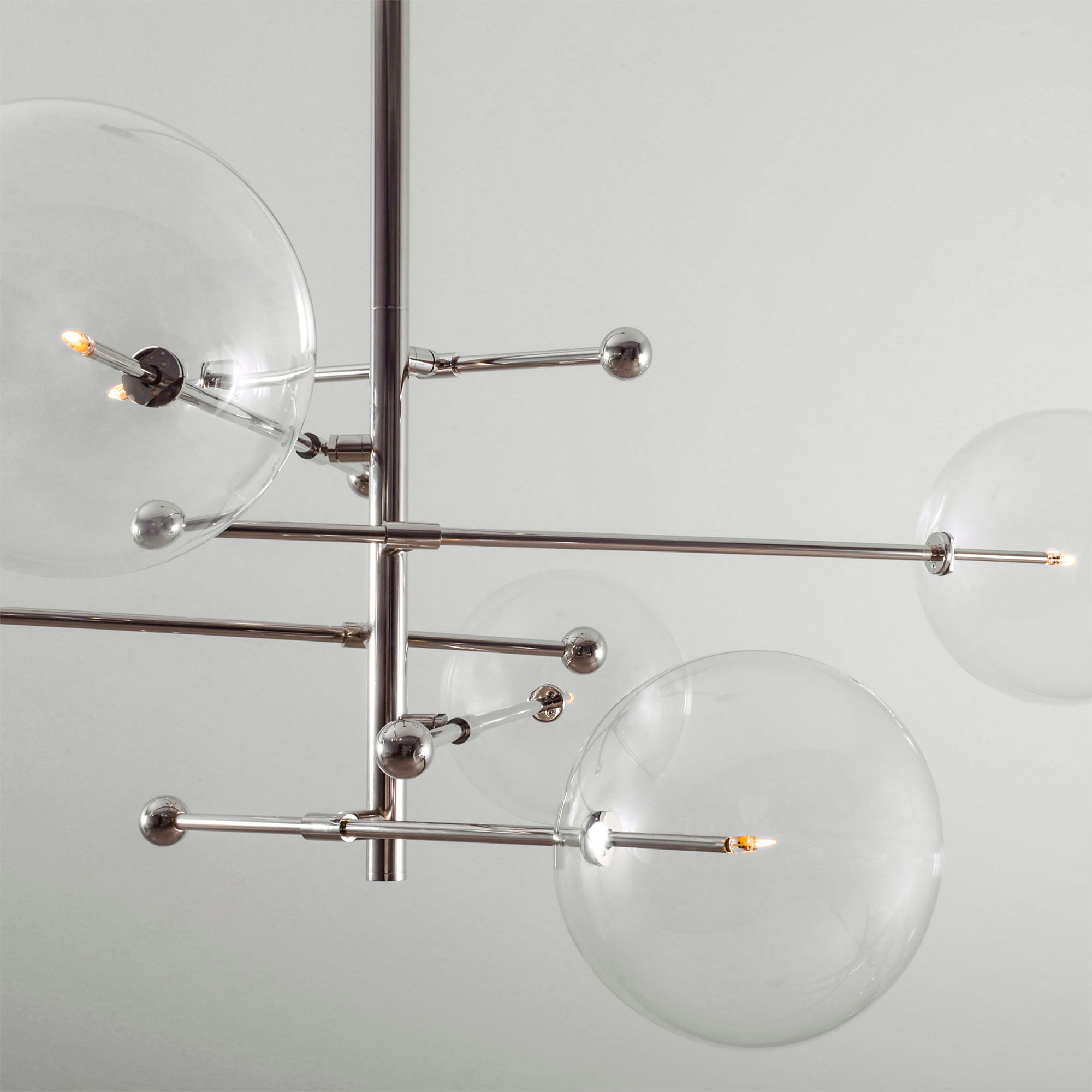 Schwung RD15 6 Arms Chandelier - Transparent Glass