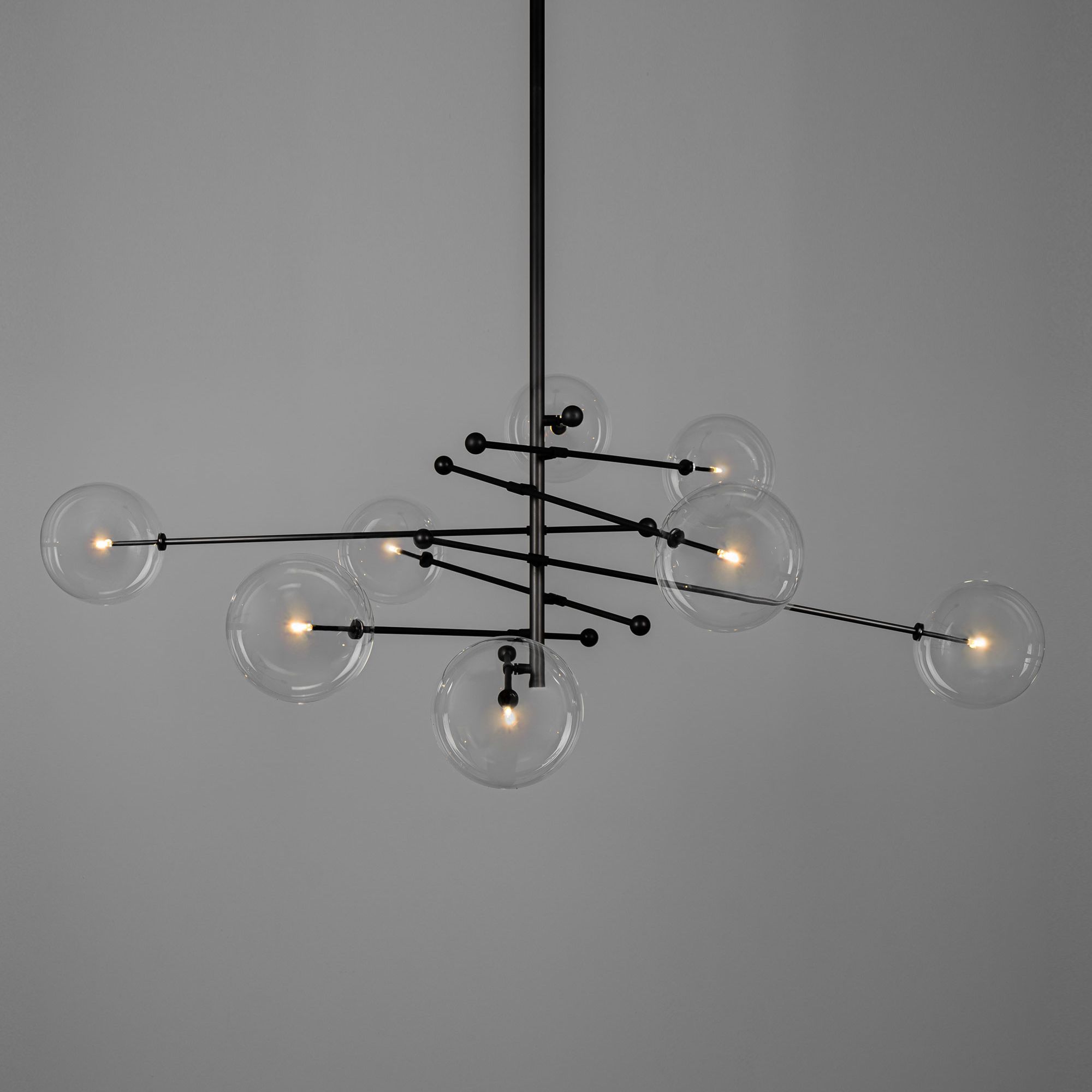 Schwung RD15 8 Arms Chandelier - Transparent Glass